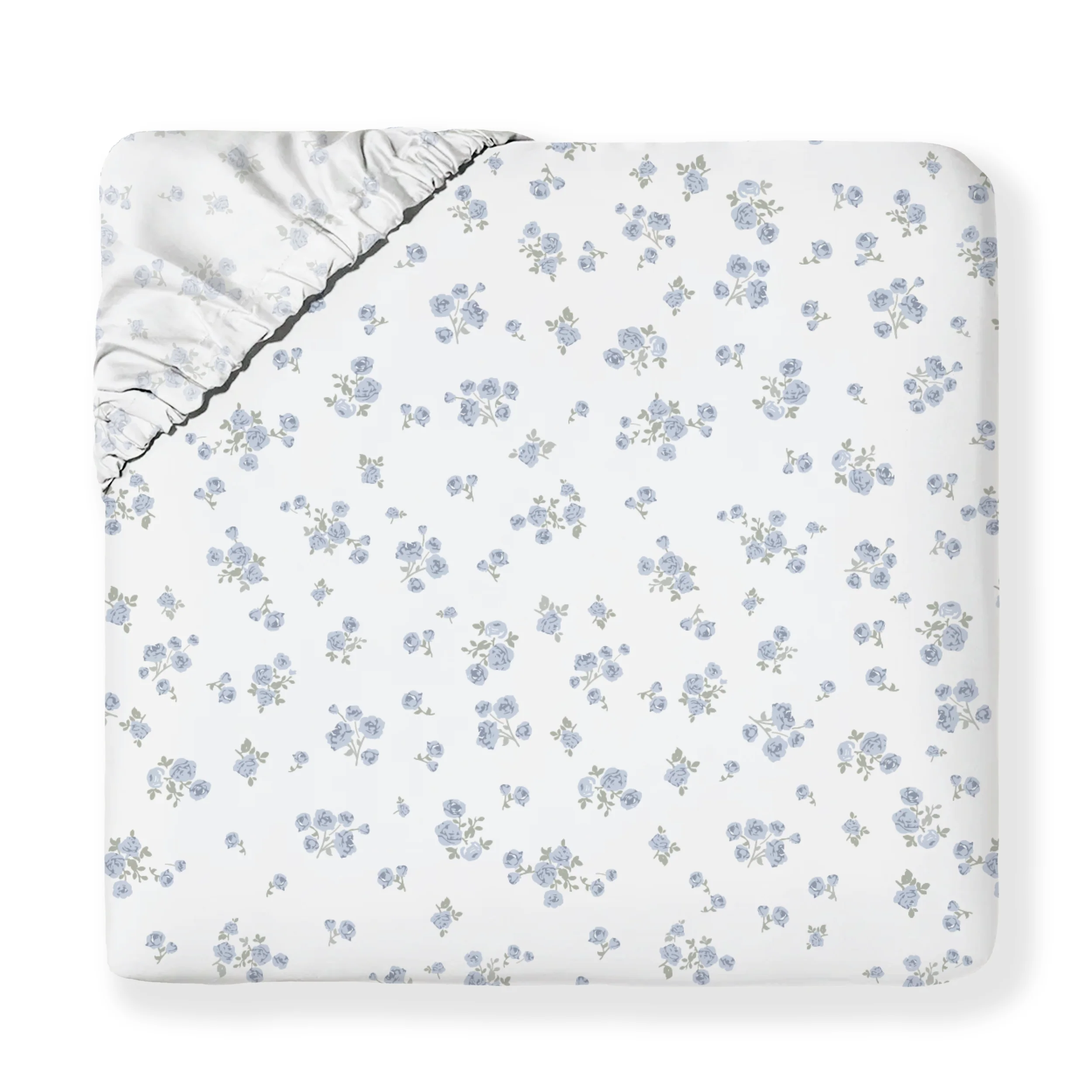 Organic Kids Fitted Sheet - Mini Roses
