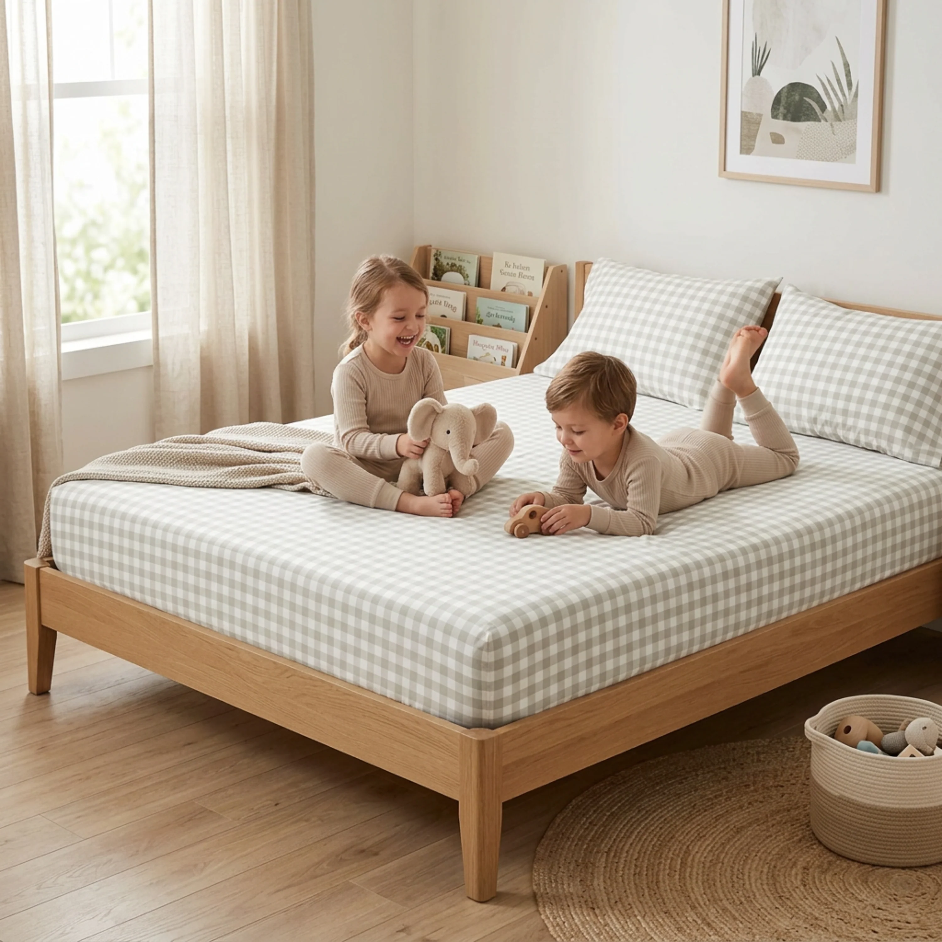 Organic Kids Fitted Sheet - Weaves - Image 2