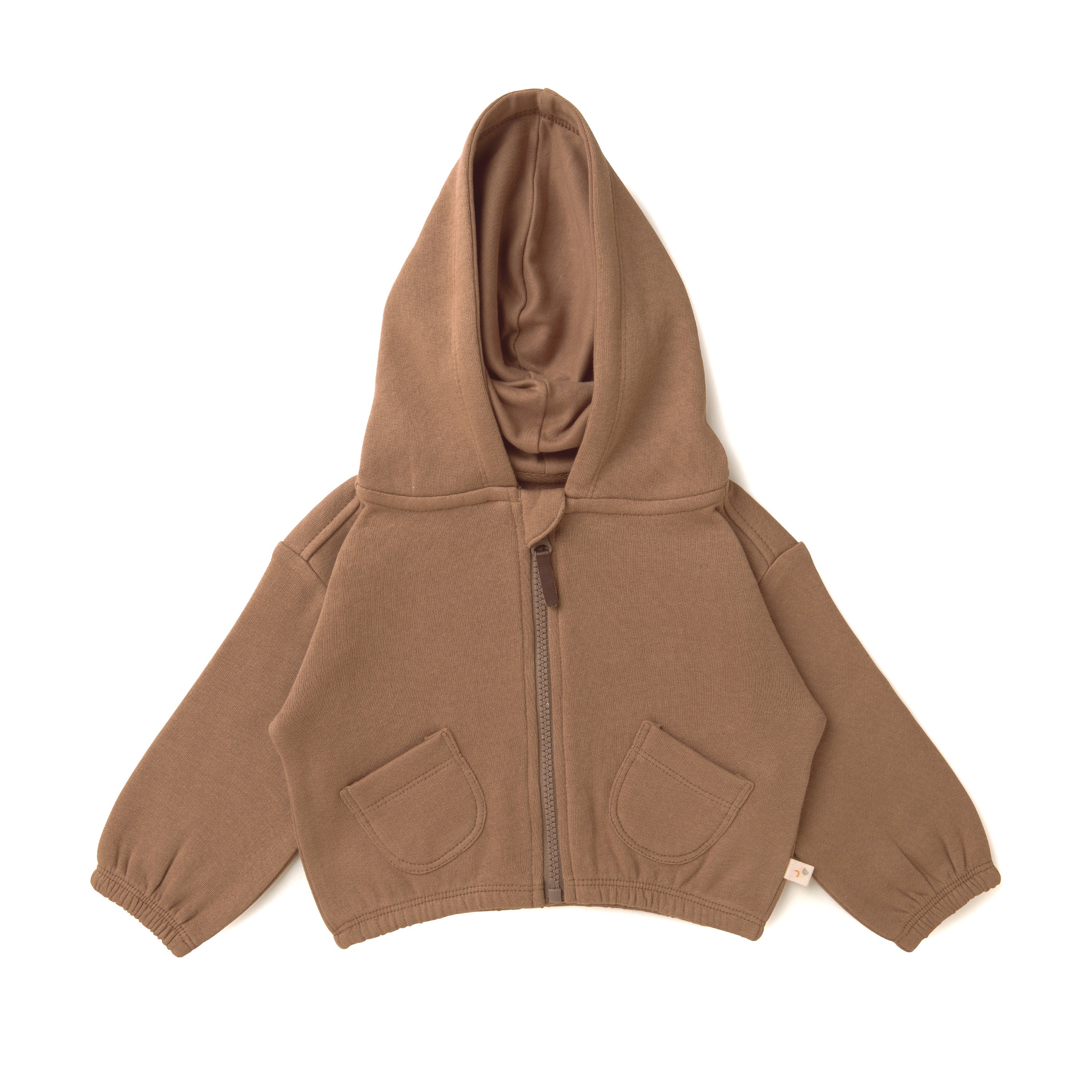 Organic Baby Toddler Hooded Jacket - Cocoa - Image 3