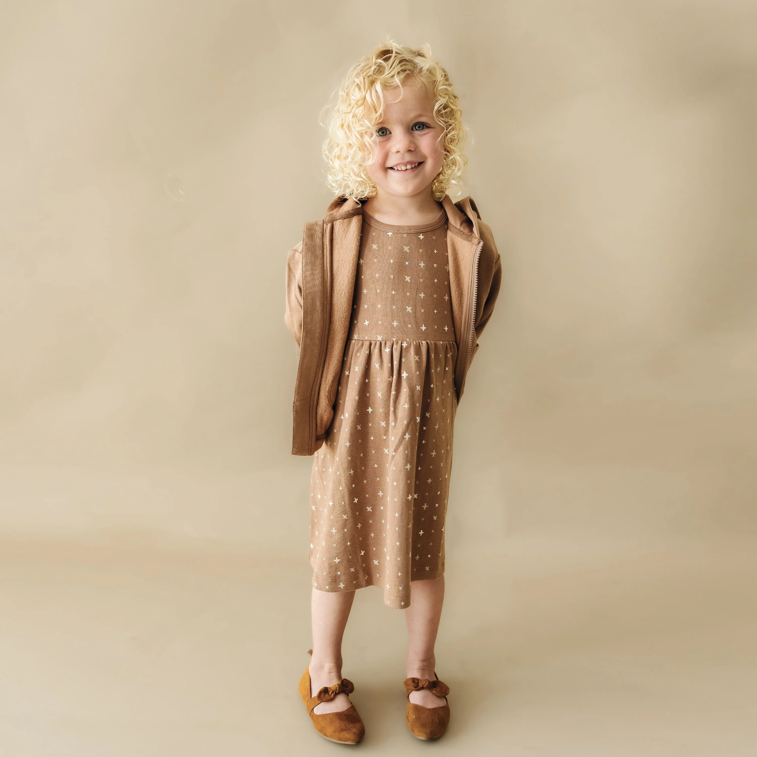 Organic Baby Toddler Hooded Jacket - Cocoa - Image 4