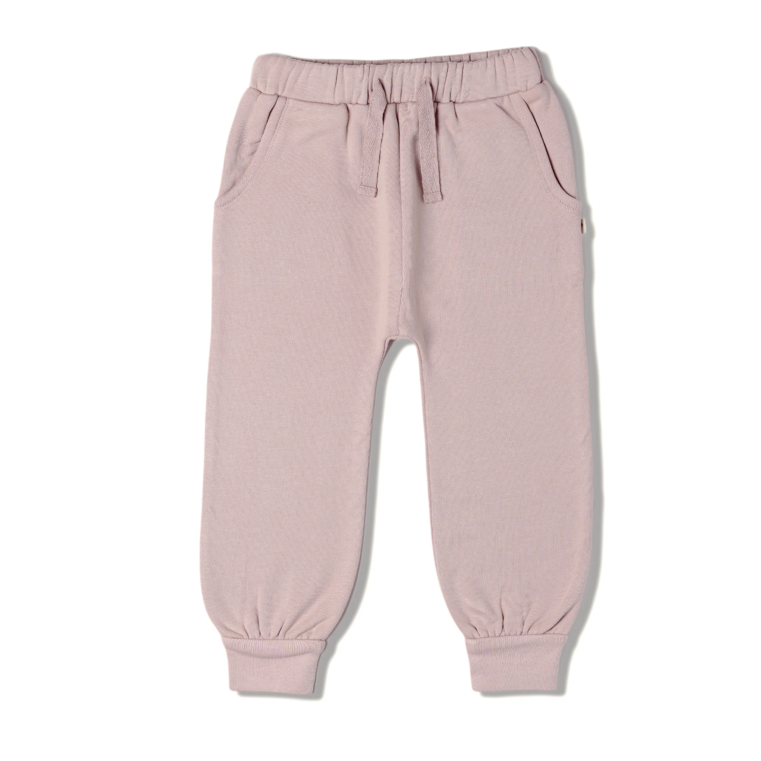 Organic Fleece Jogger Pants - Dusty Rose - Image 2