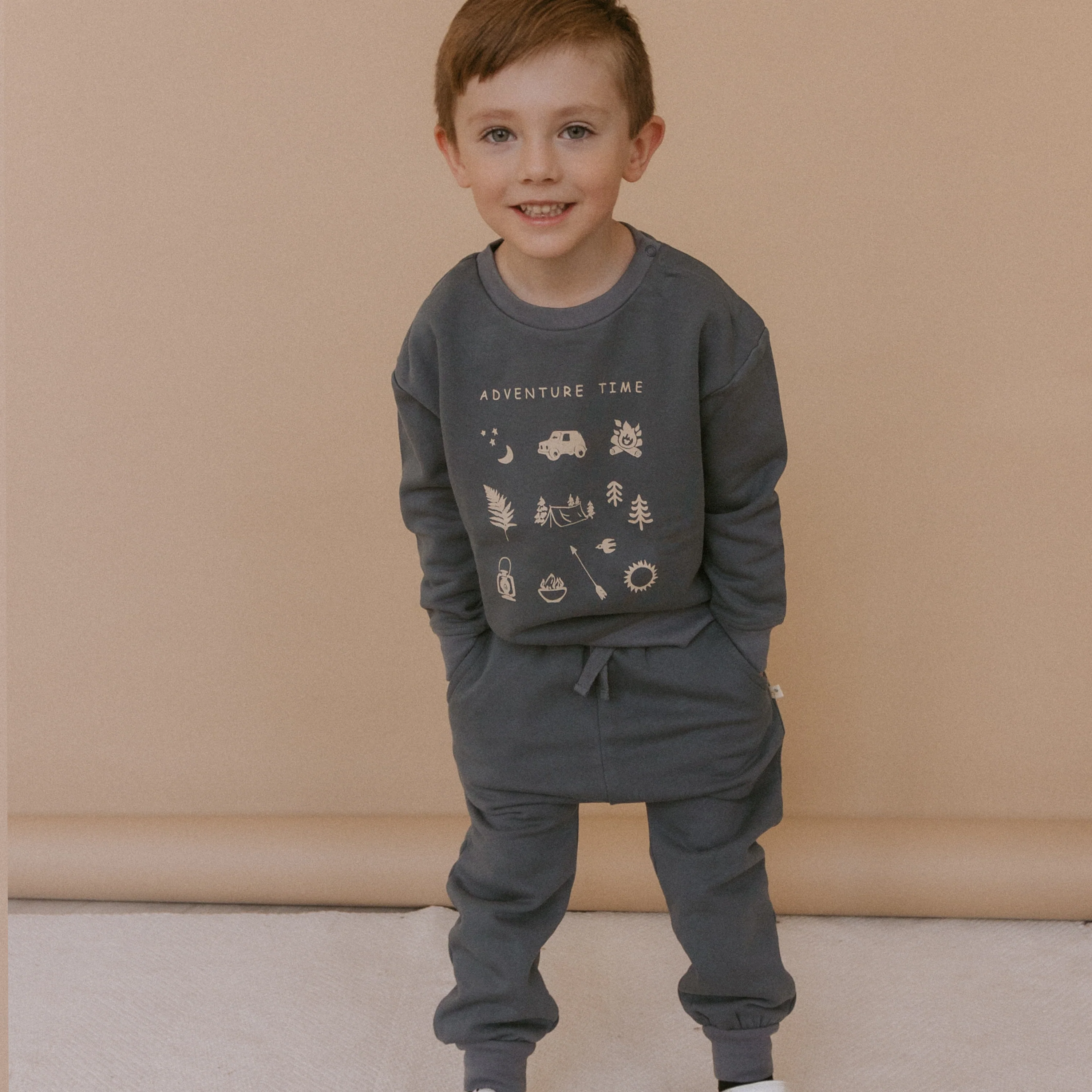 Organic Fleece Jogger Pants - Hale Navy - Image 3