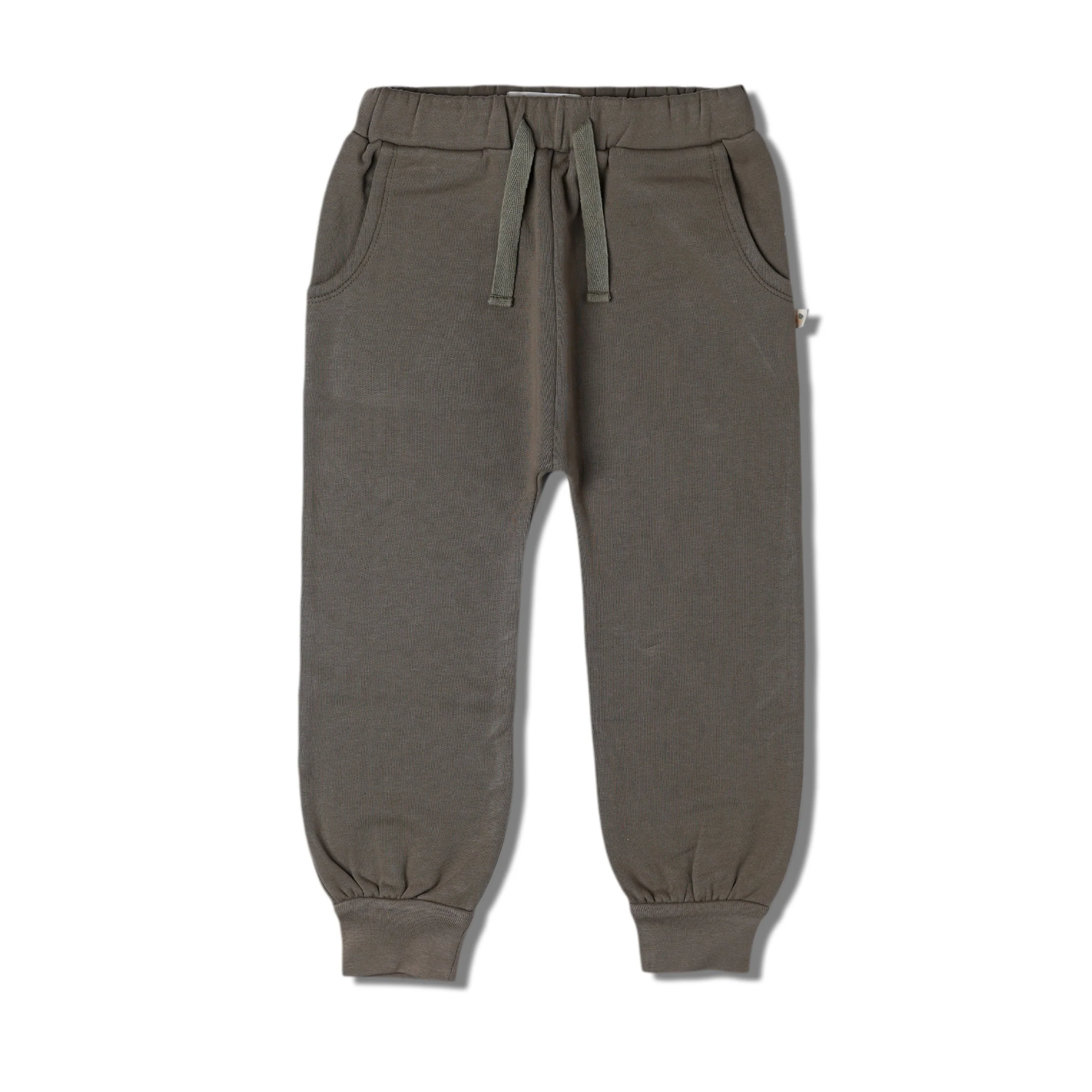 Organic Fleece Jogger Pants - Olive - Image 2