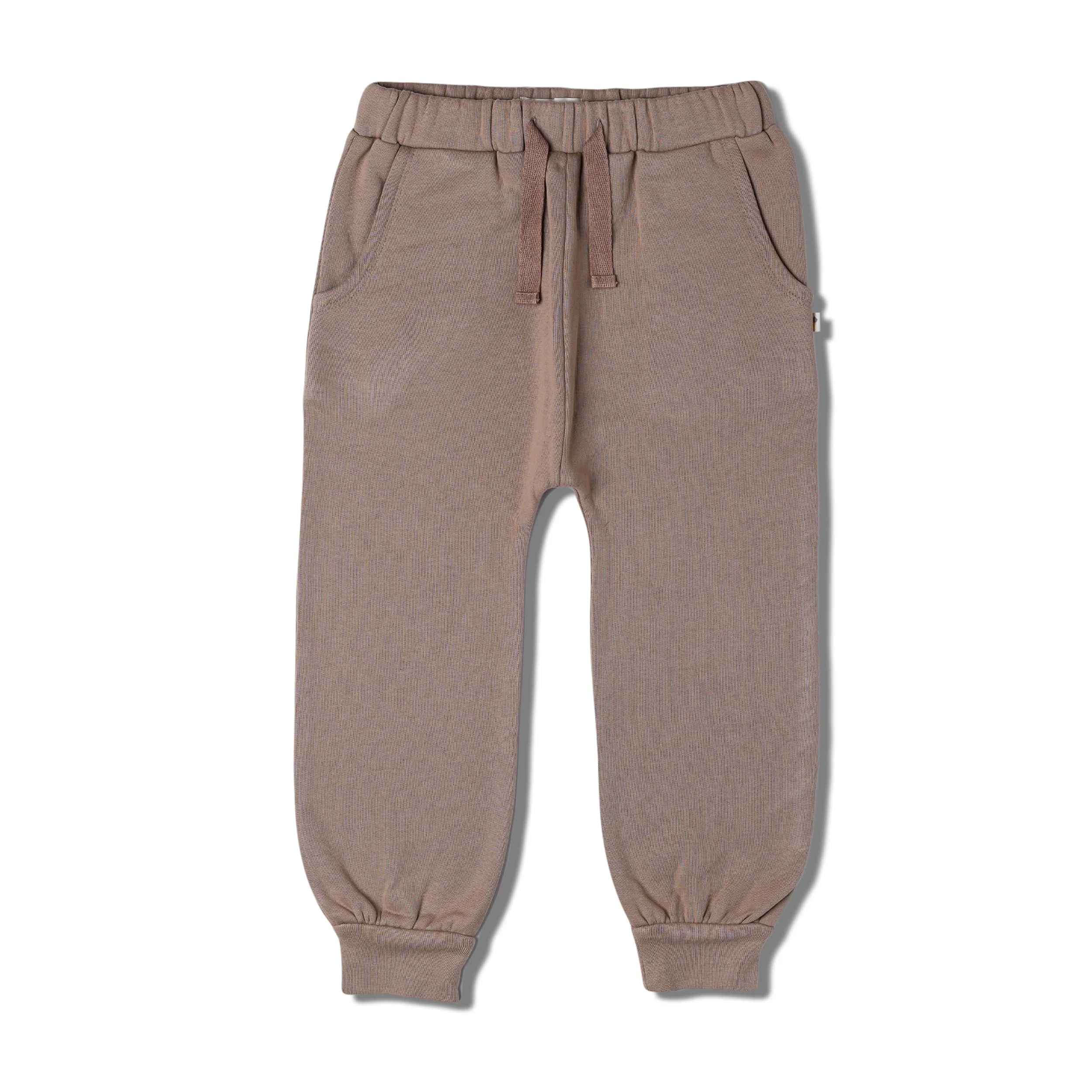 Organic Fleece Jogger Pants - Taupe - Image 2