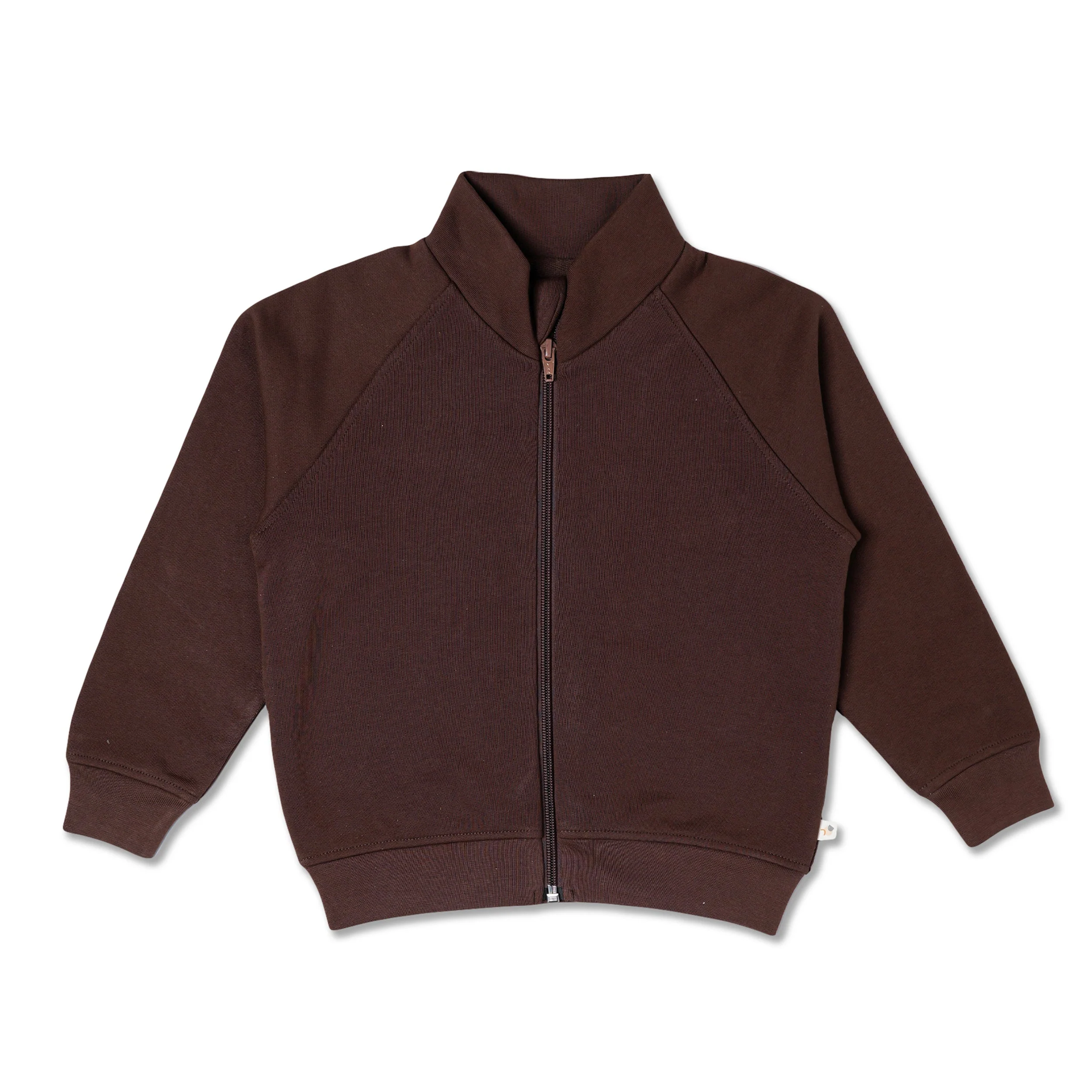 Organic Fleece Zipper Jacket - Dark Brown - Image 2