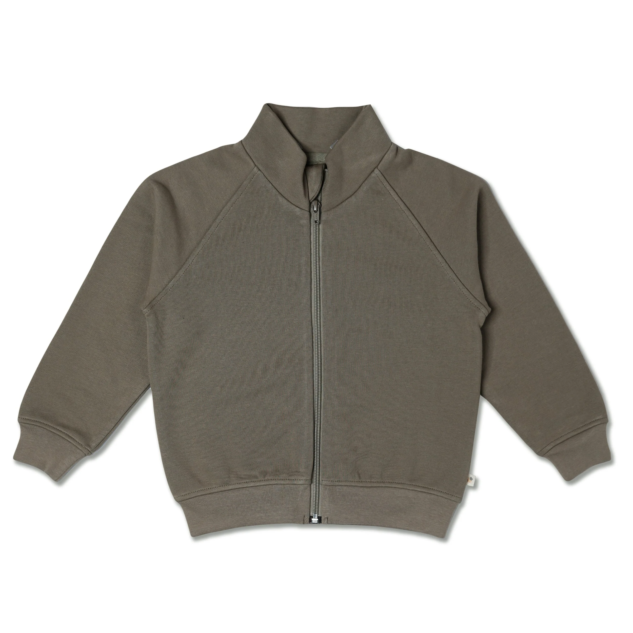 Organic Fleece Zipper Jacket - Olive - Image 2