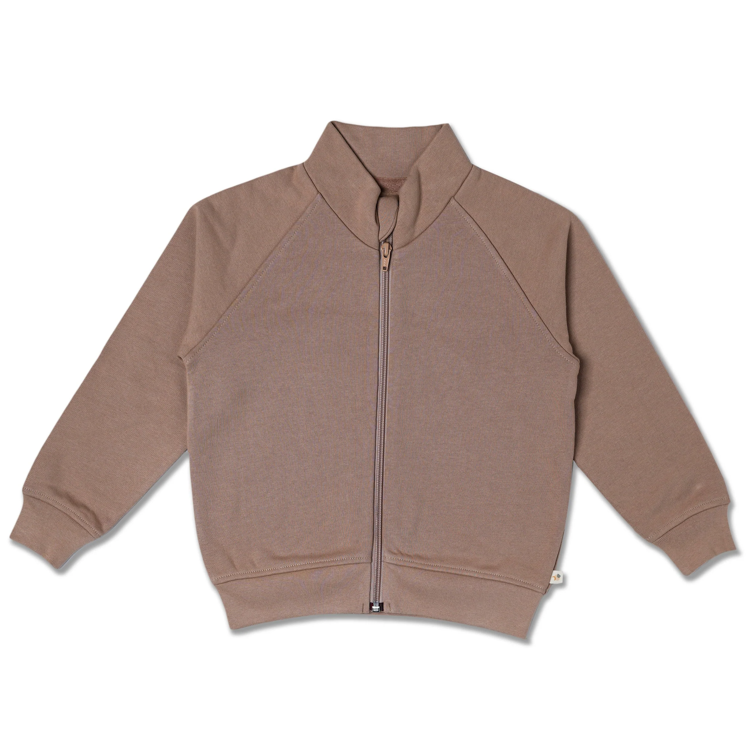 Organic Fleece Zipper Jacket - Taupe - Image 2