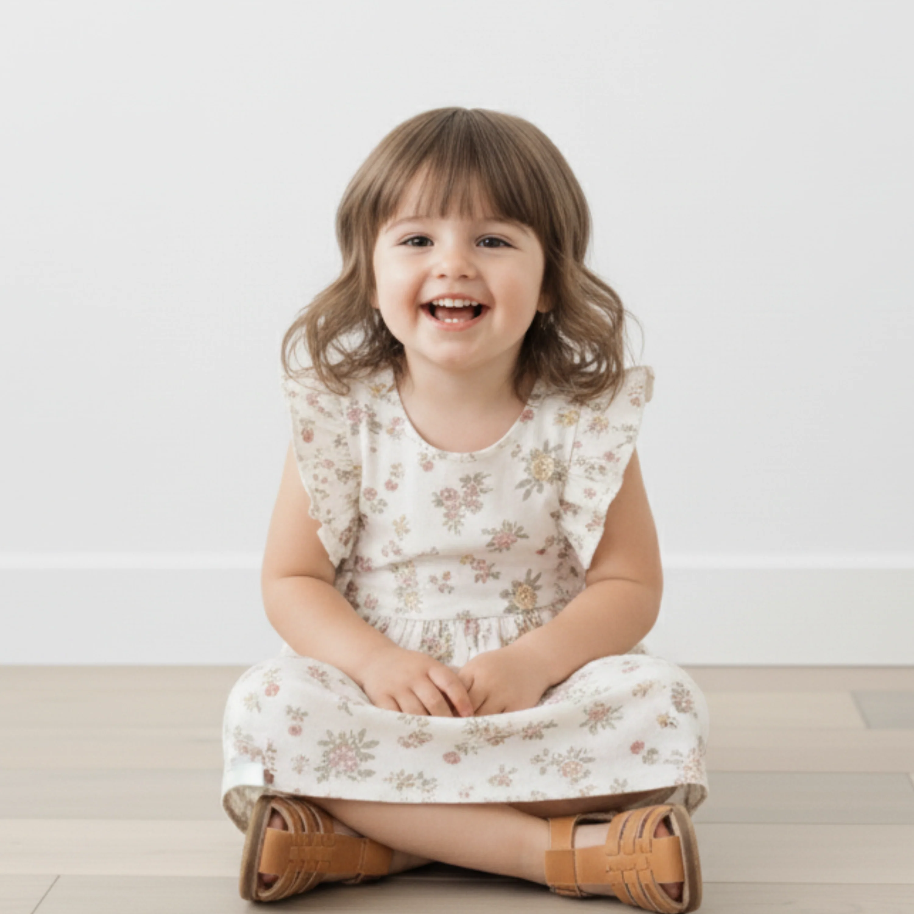 Organic Flutter Dress - Meadow - Image 4