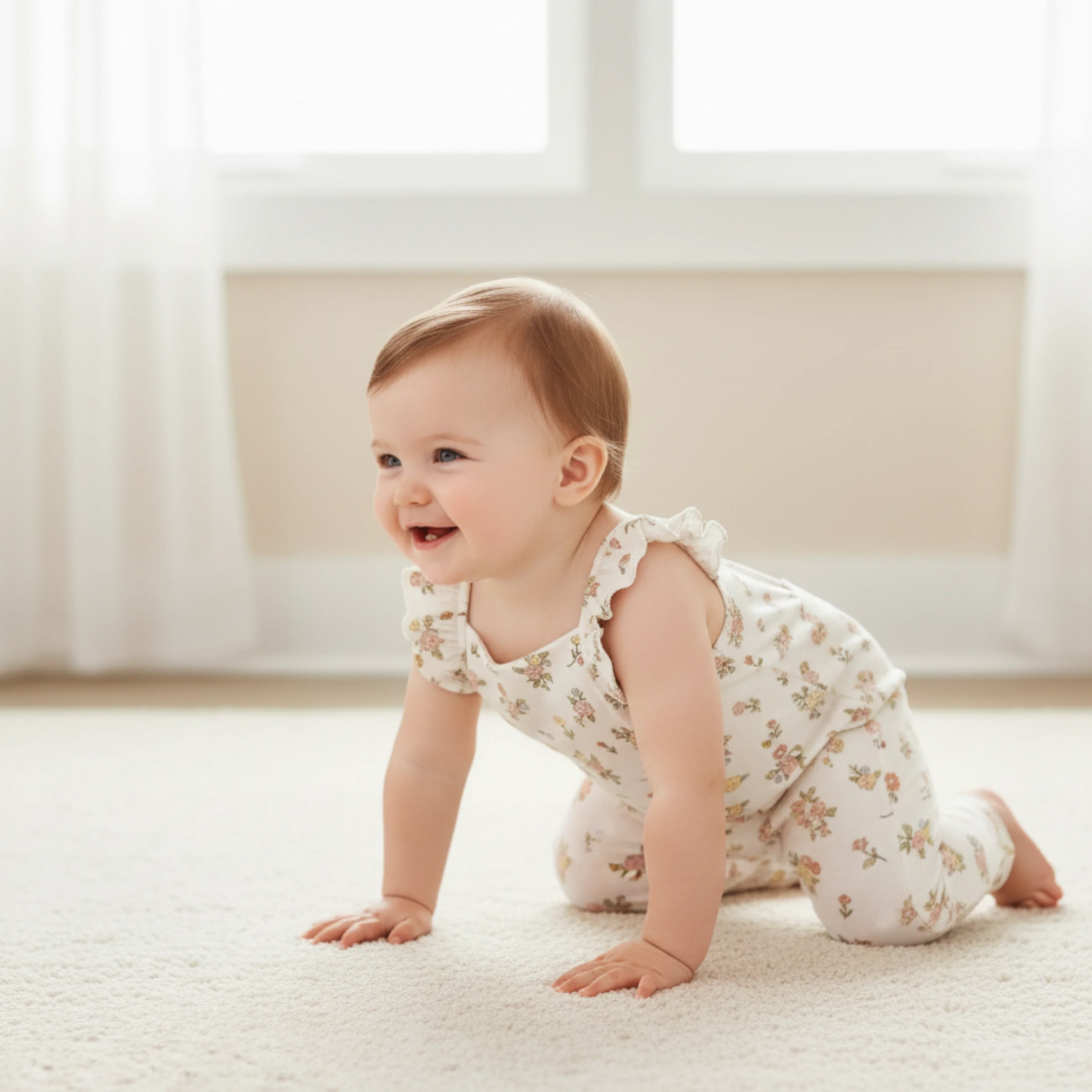 Organic Flutter Romper - Meadow - Image 3