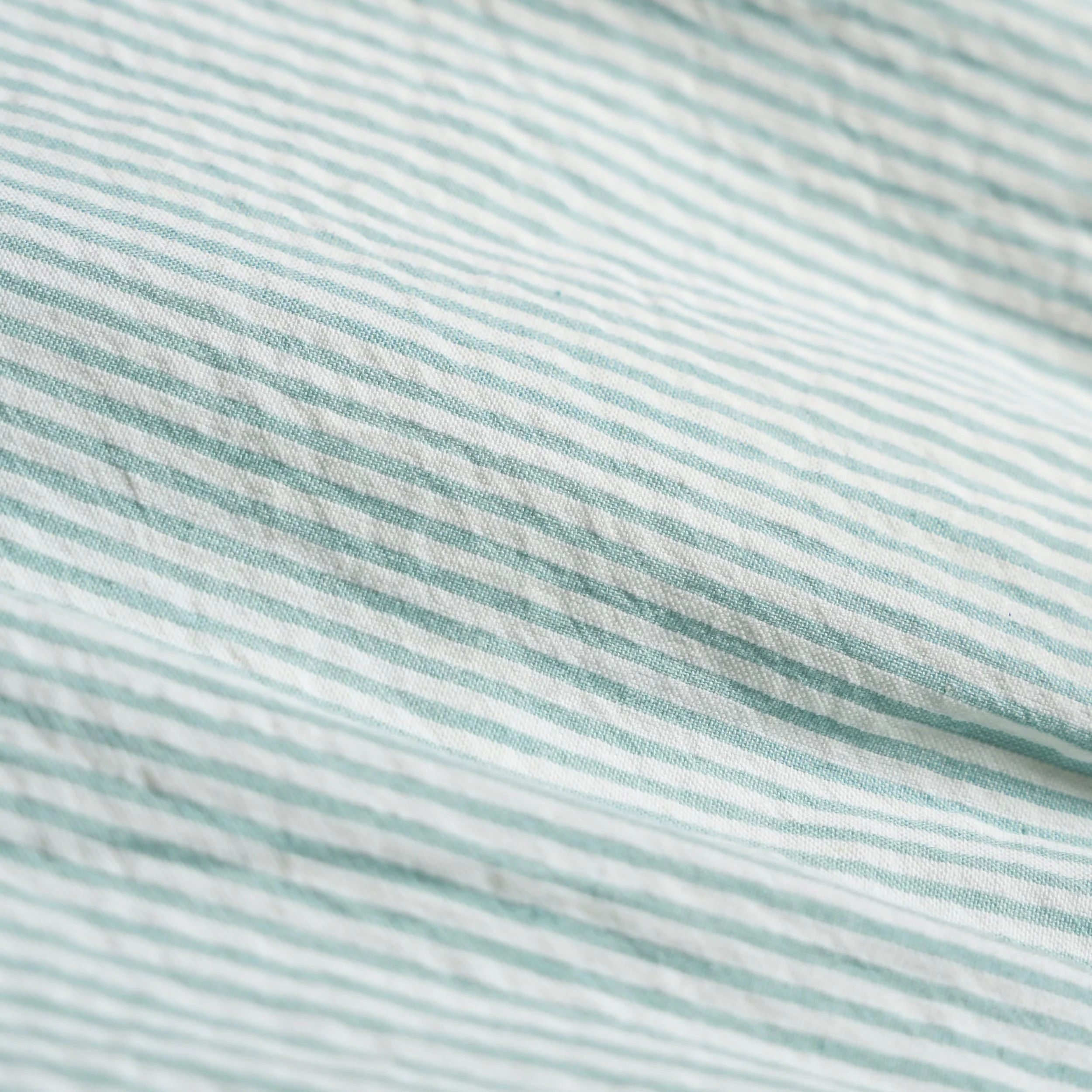 Organic Flutter Summer Dress - Green Stripes - Image 3