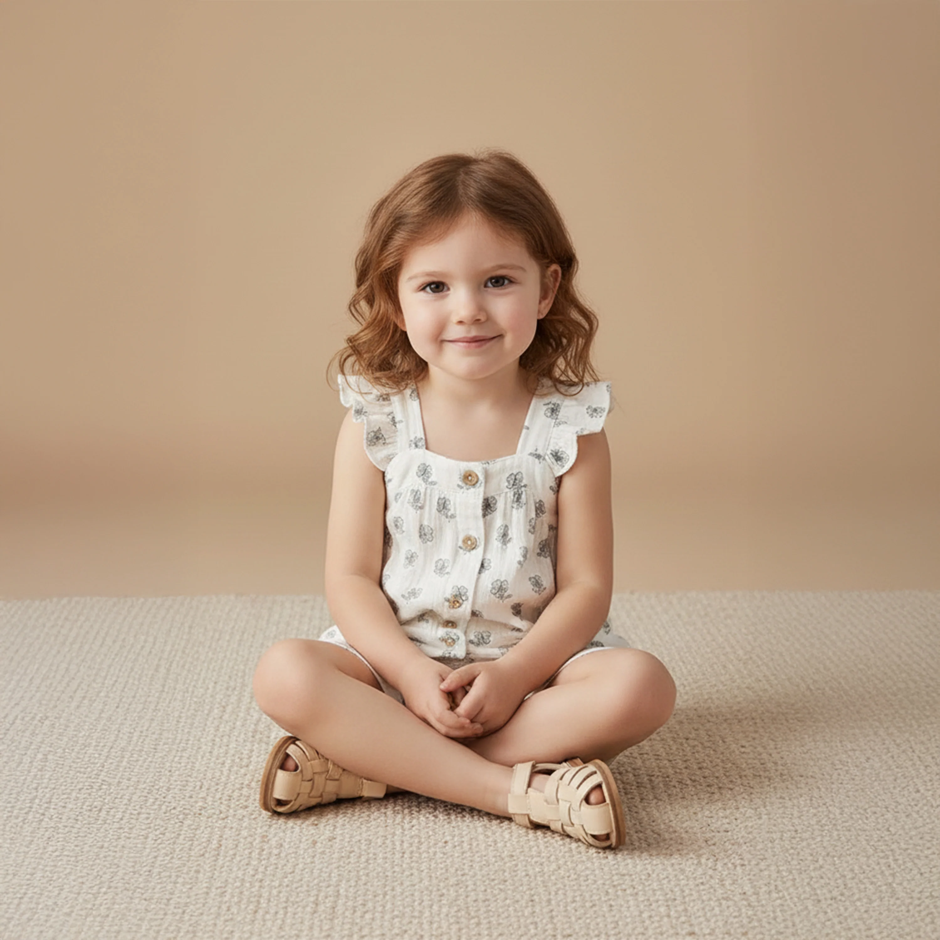 Organic Flutter Top & Shorts Set - Poppy - Image 3