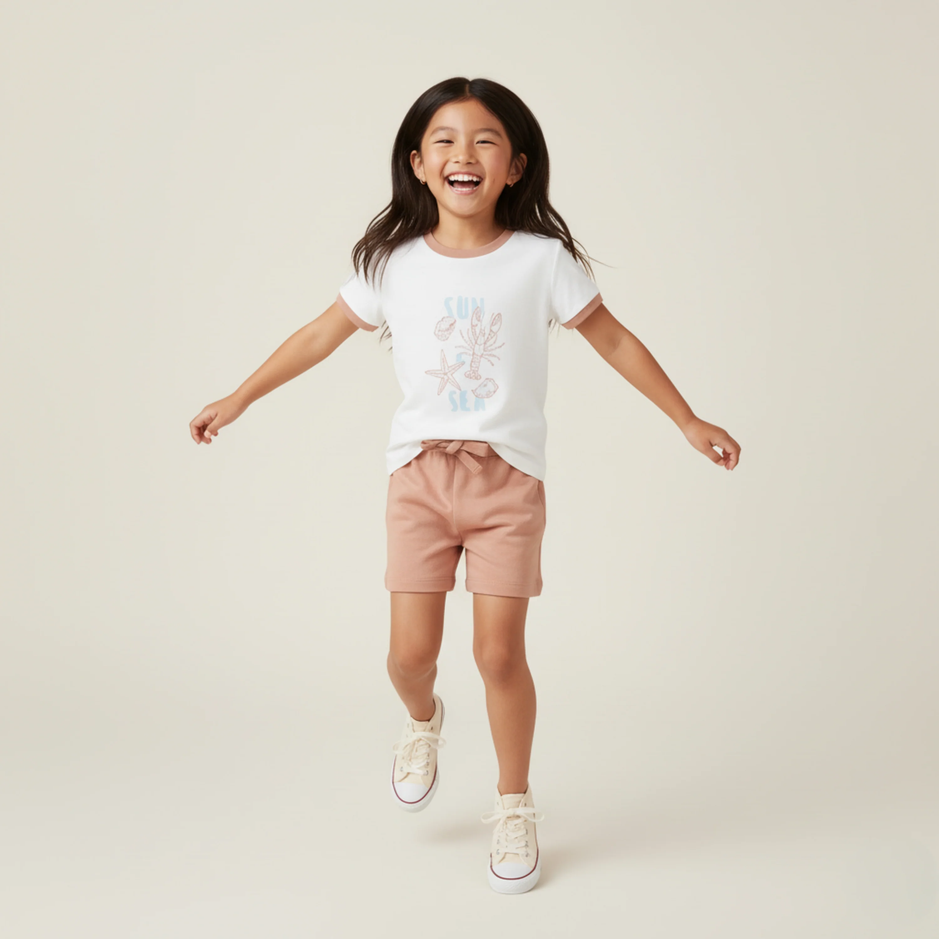 Organic Graphic Tee & Shorts Set - Beach Day - Image 3