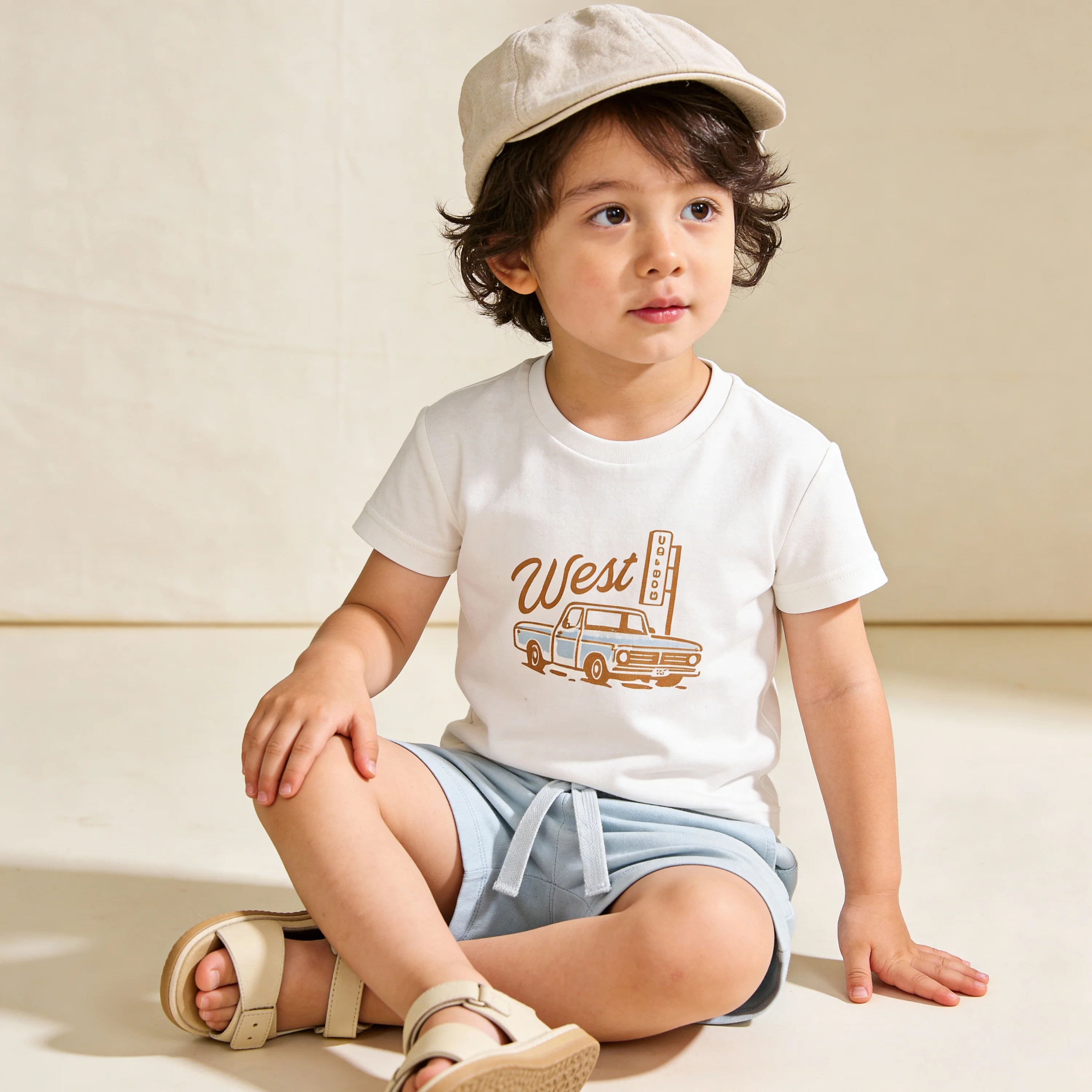 Organic Graphic Tee & Shorts Set - Wild West - Image 3
