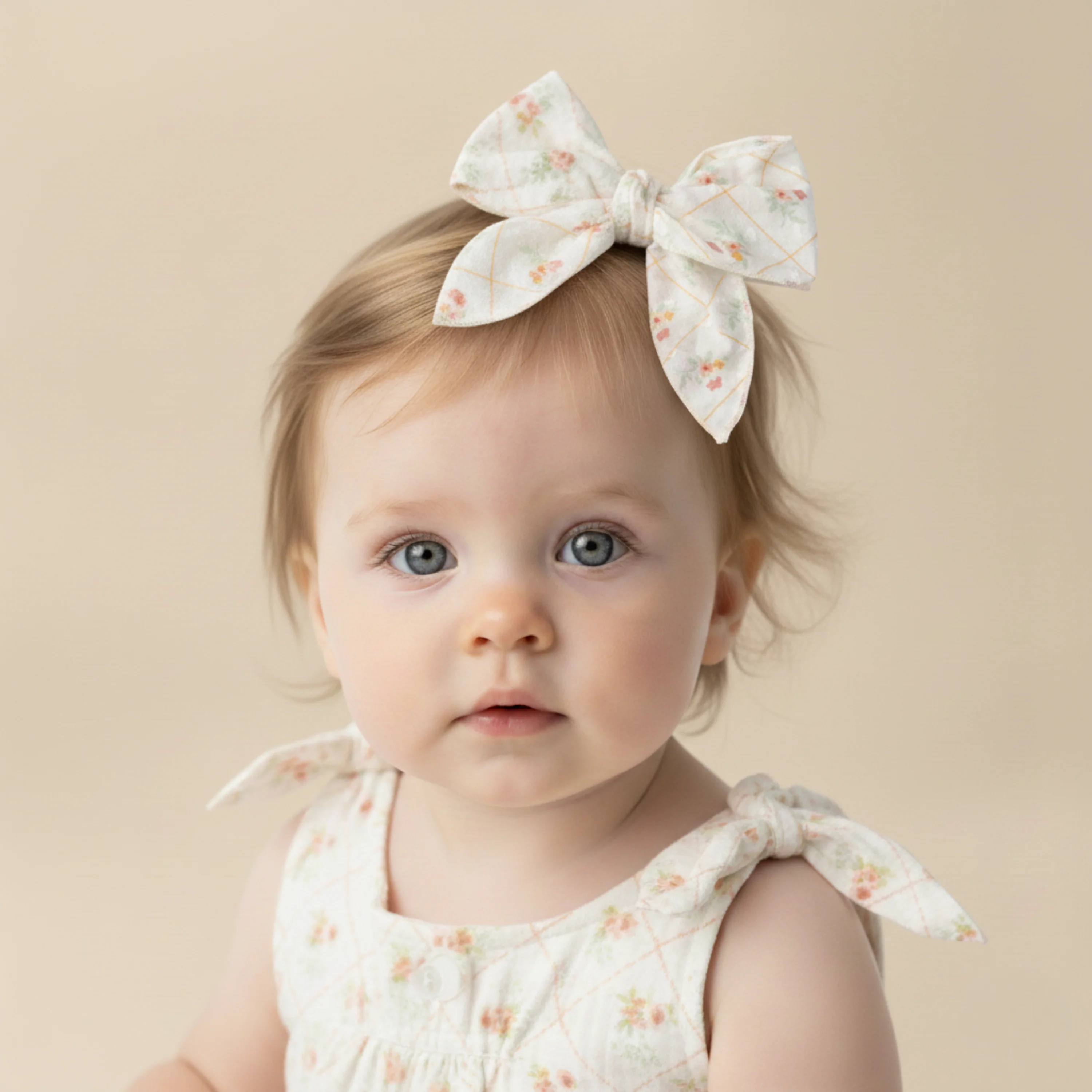 Organic Hair Bow Clip - Spring Weave - Image 4