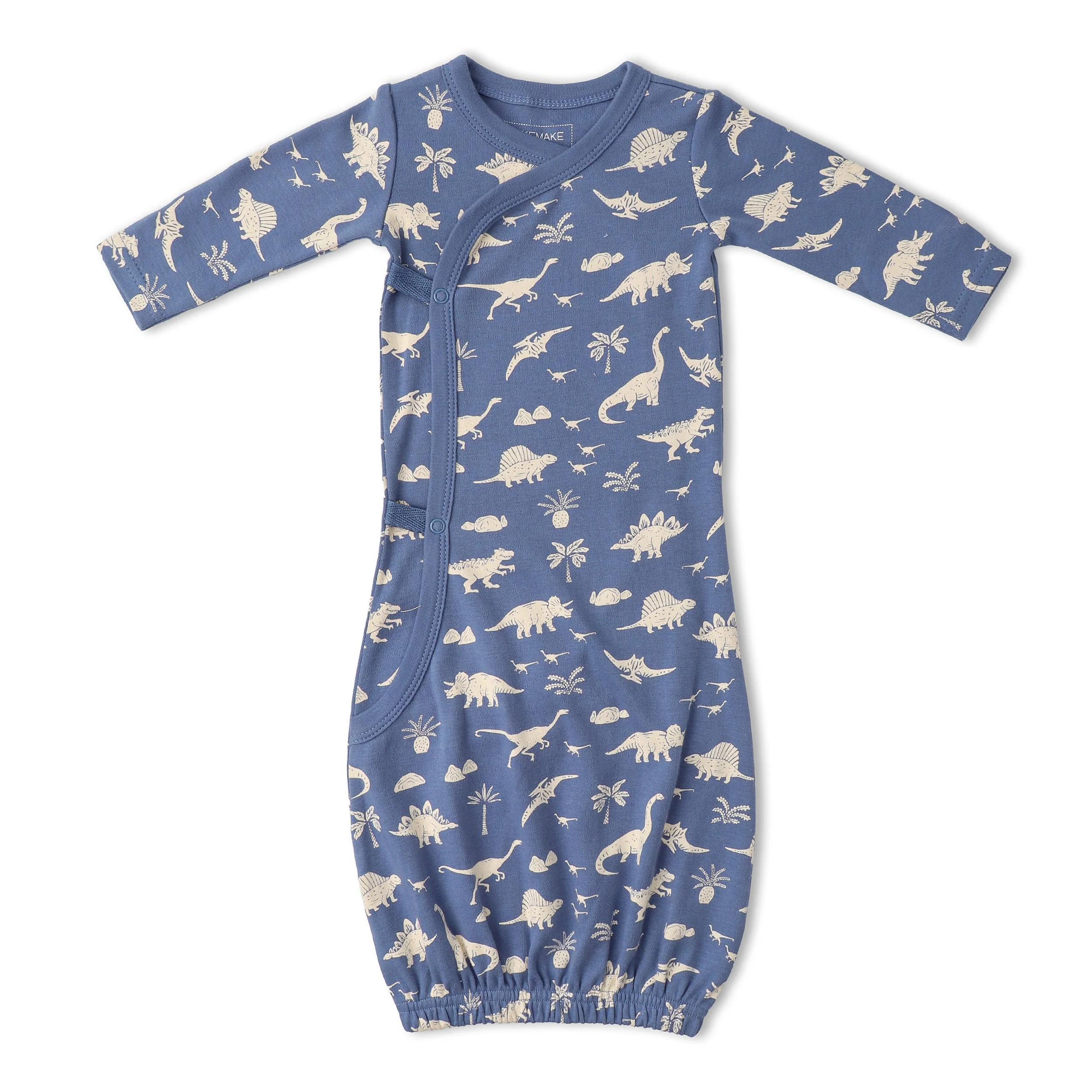 Organic Kimono Infant Sleep Gown - Dino - Image 3