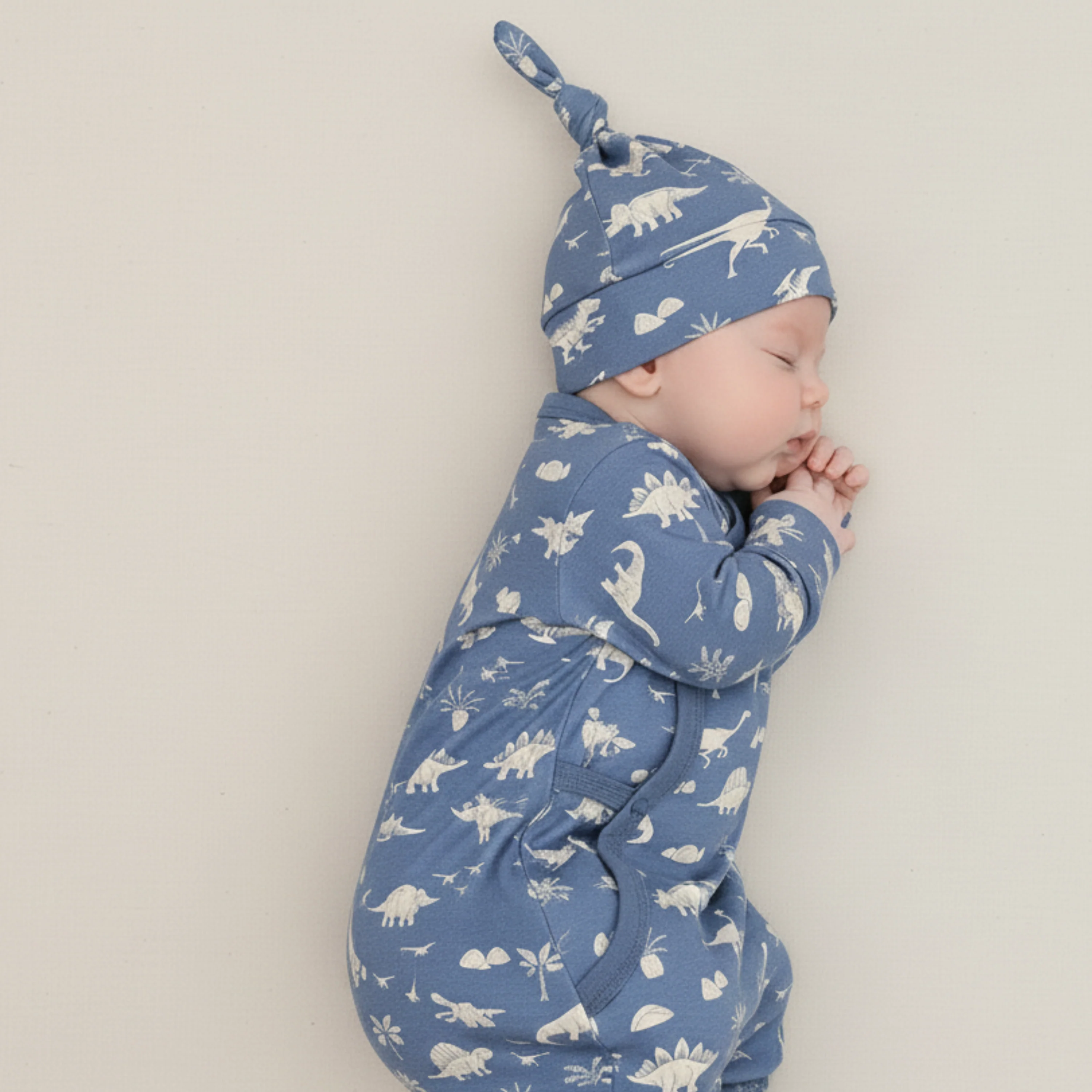 Organic Kimono Infant Sleep Gown - Dino - Image 5