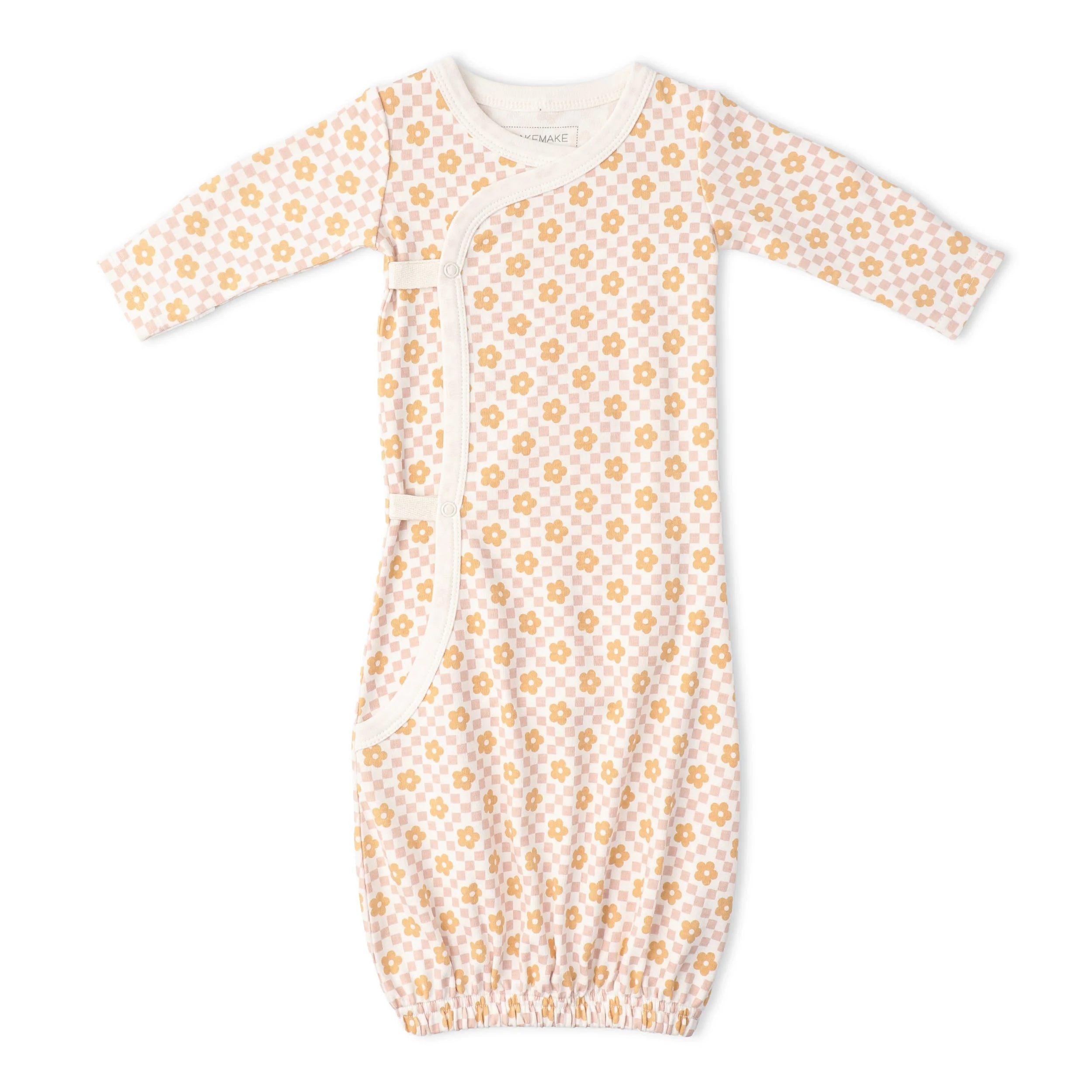 Organic Kimono Infant Sleep Gown - Pop Floral - Image 4