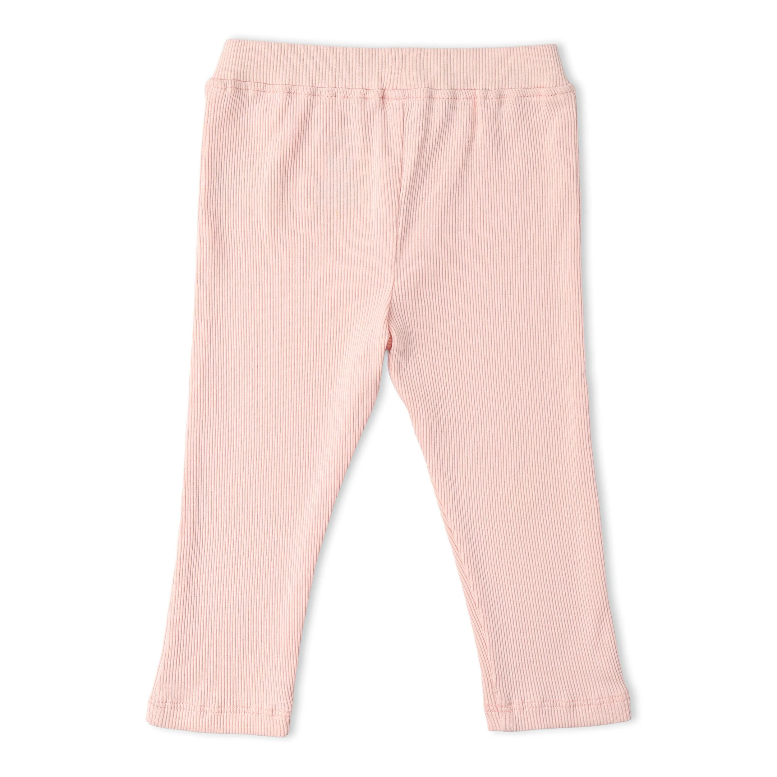 Organic Lace Collar Onesie & Tights Set - Blush - Image 5
