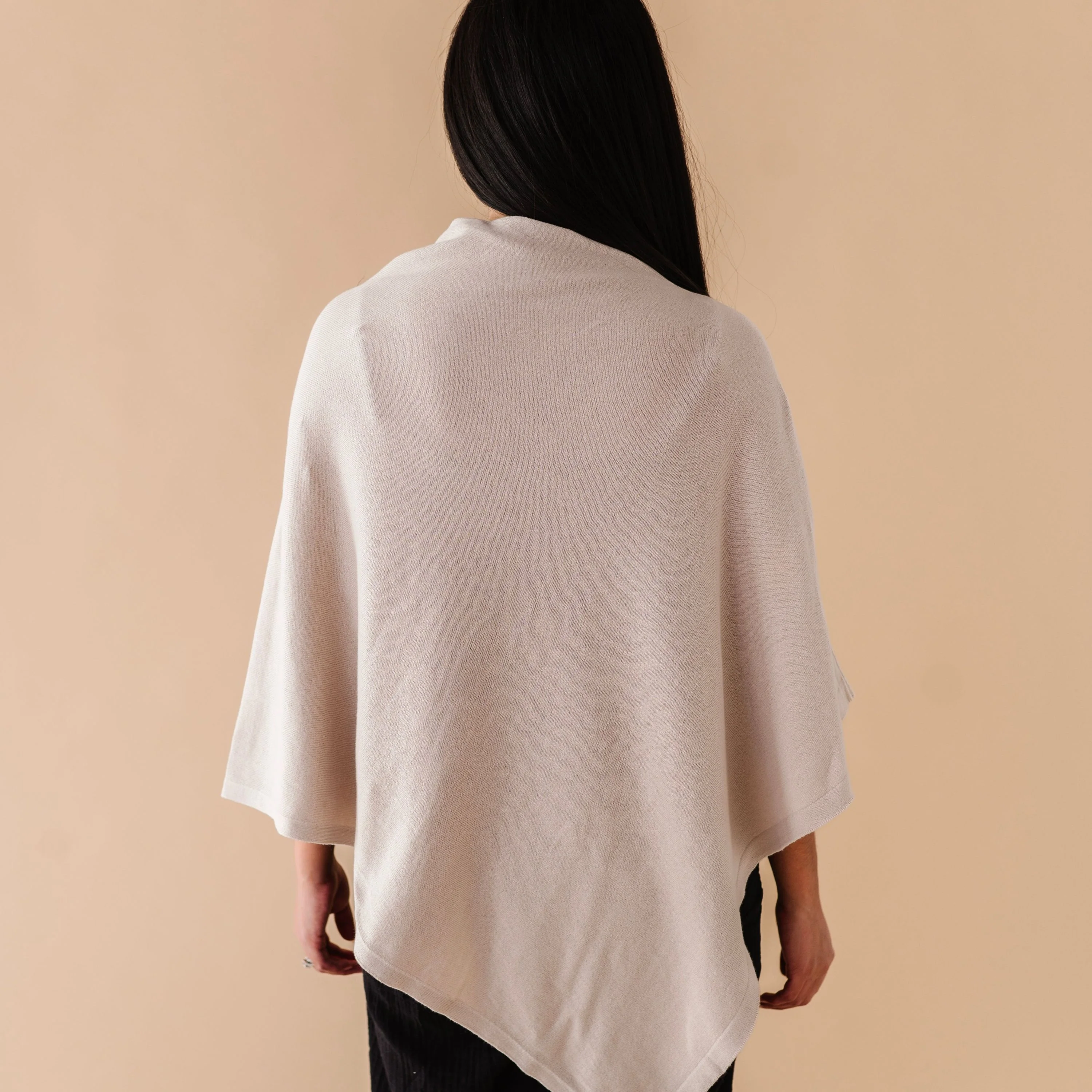 Organic Nursing Shawl Cover - Beige - Image 2