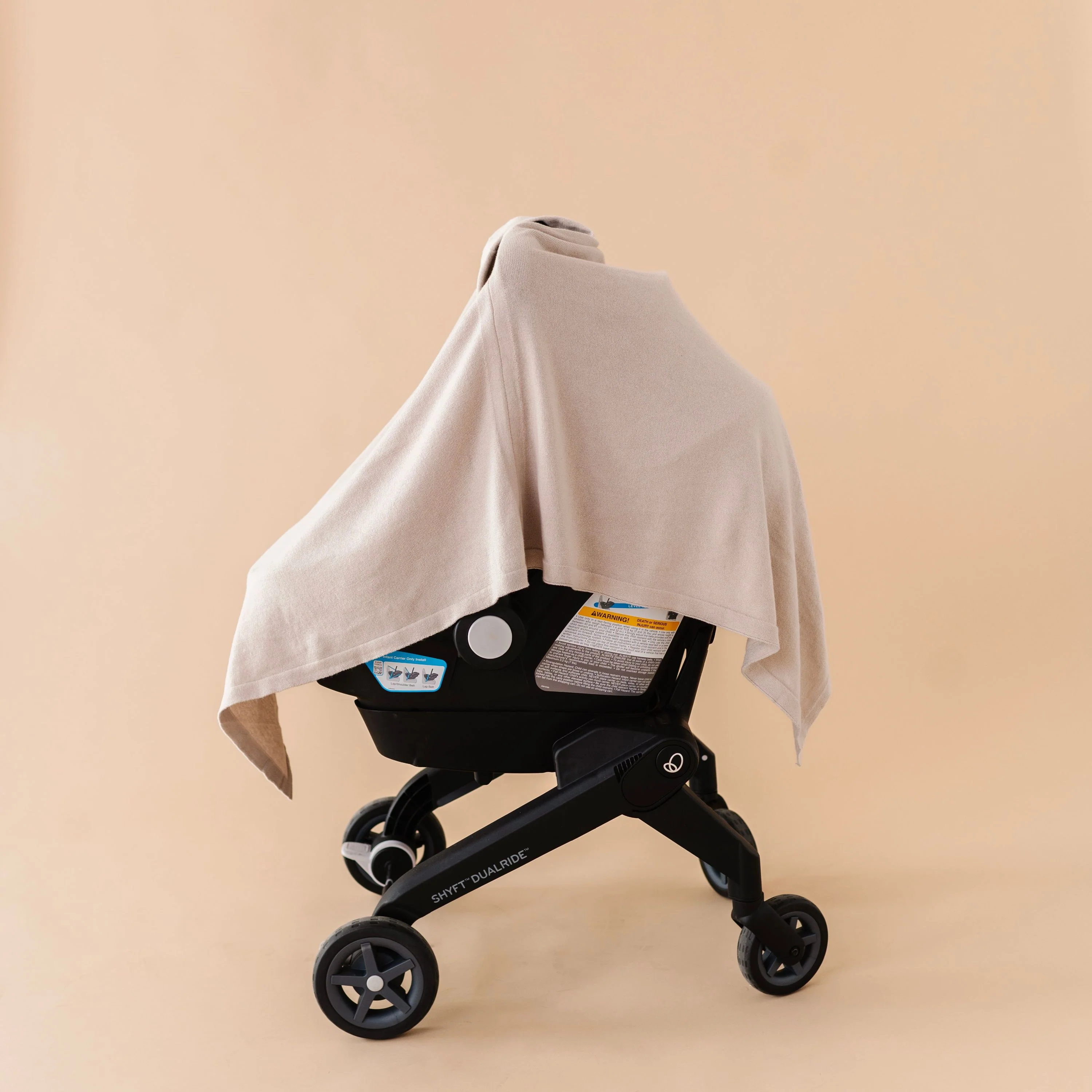 Organic Nursing Shawl Cover - Beige - Image 4