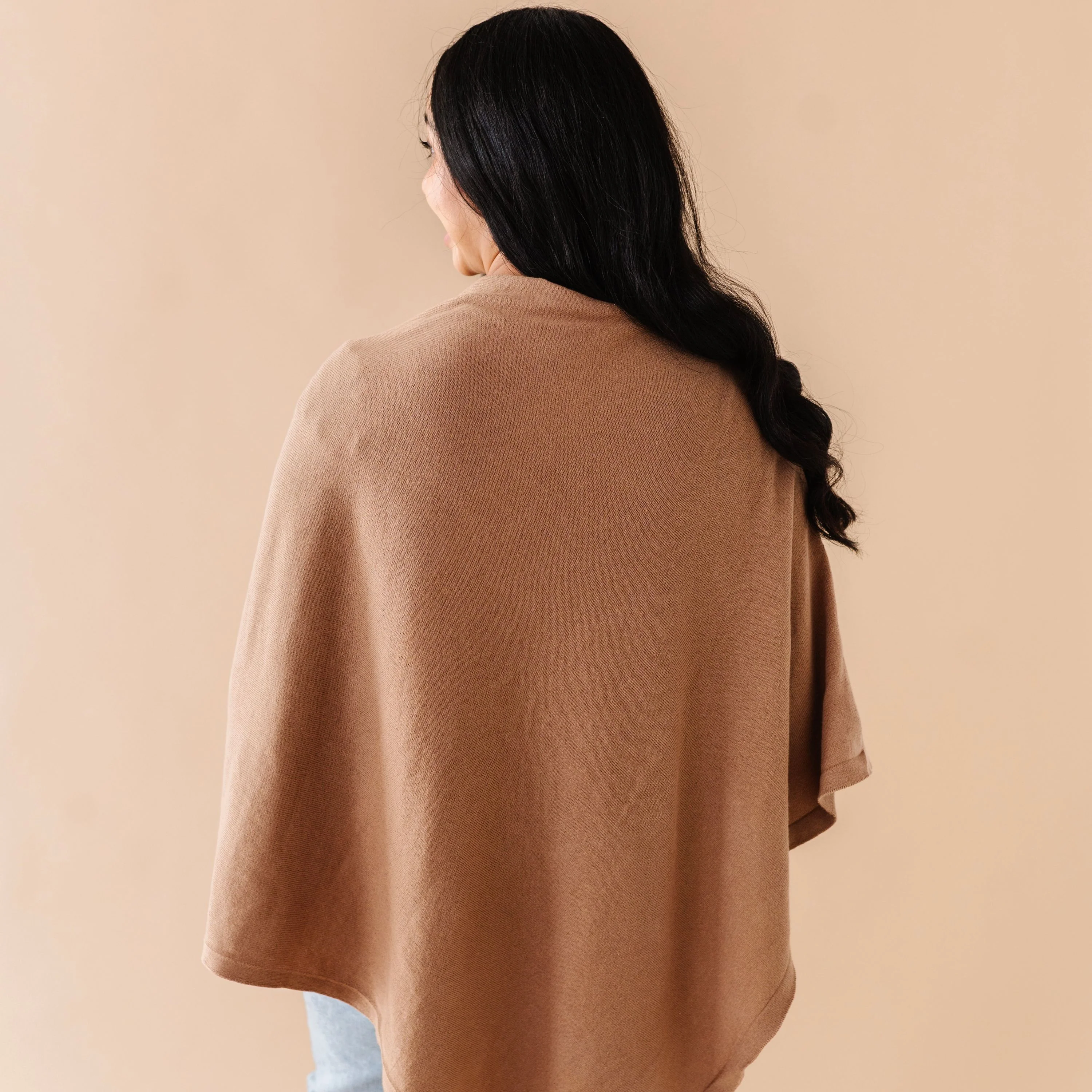 Organic Nursing Shawl Cover - Brown - Image 2