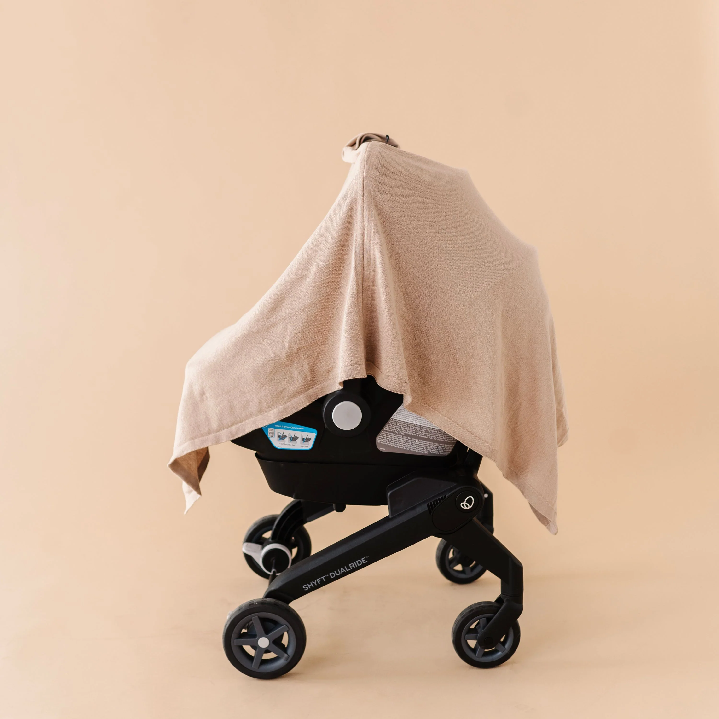 Organic Nursing Shawl Cover - Sand - Image 5