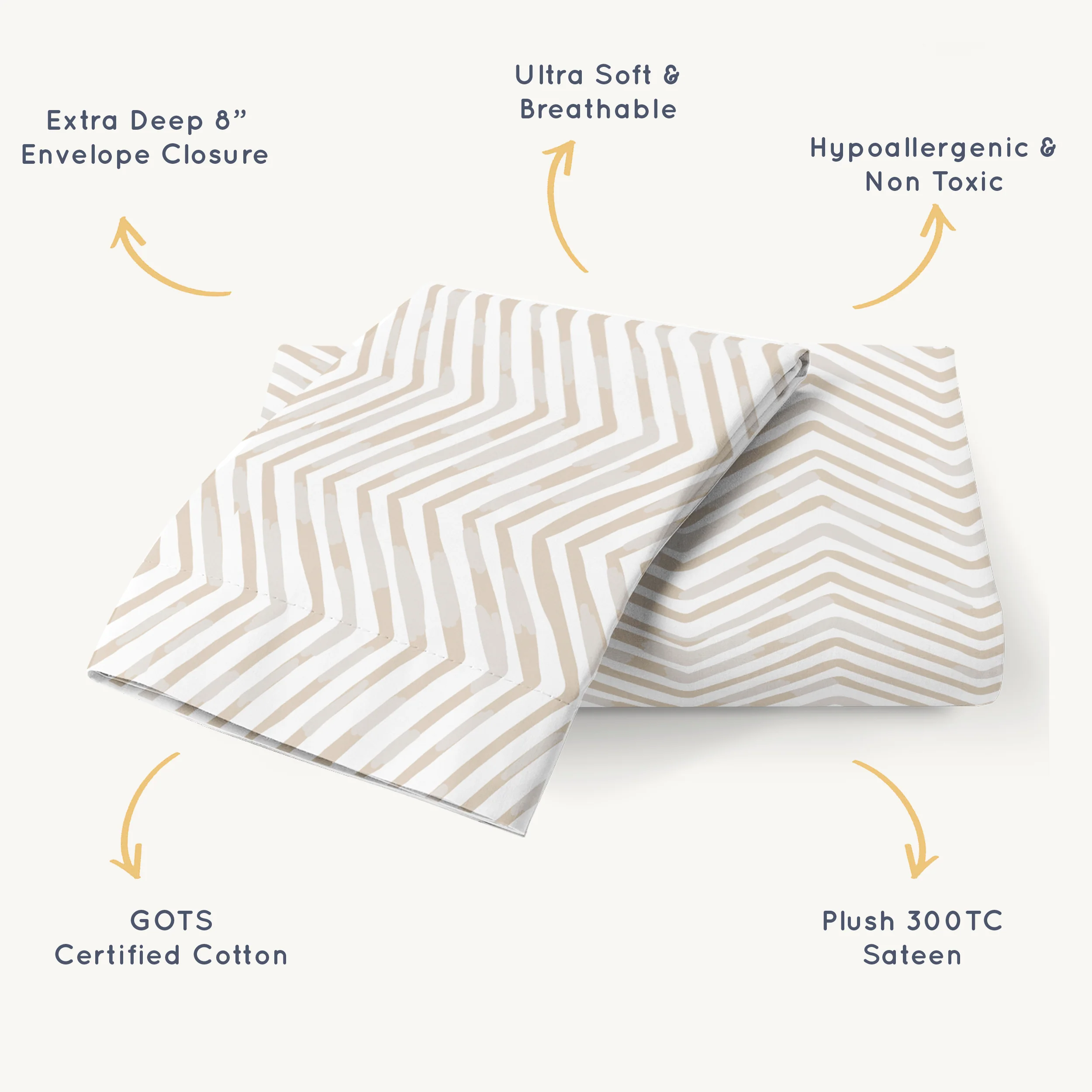 Organic Toddler Pillowcase - Herringbone - Image 5