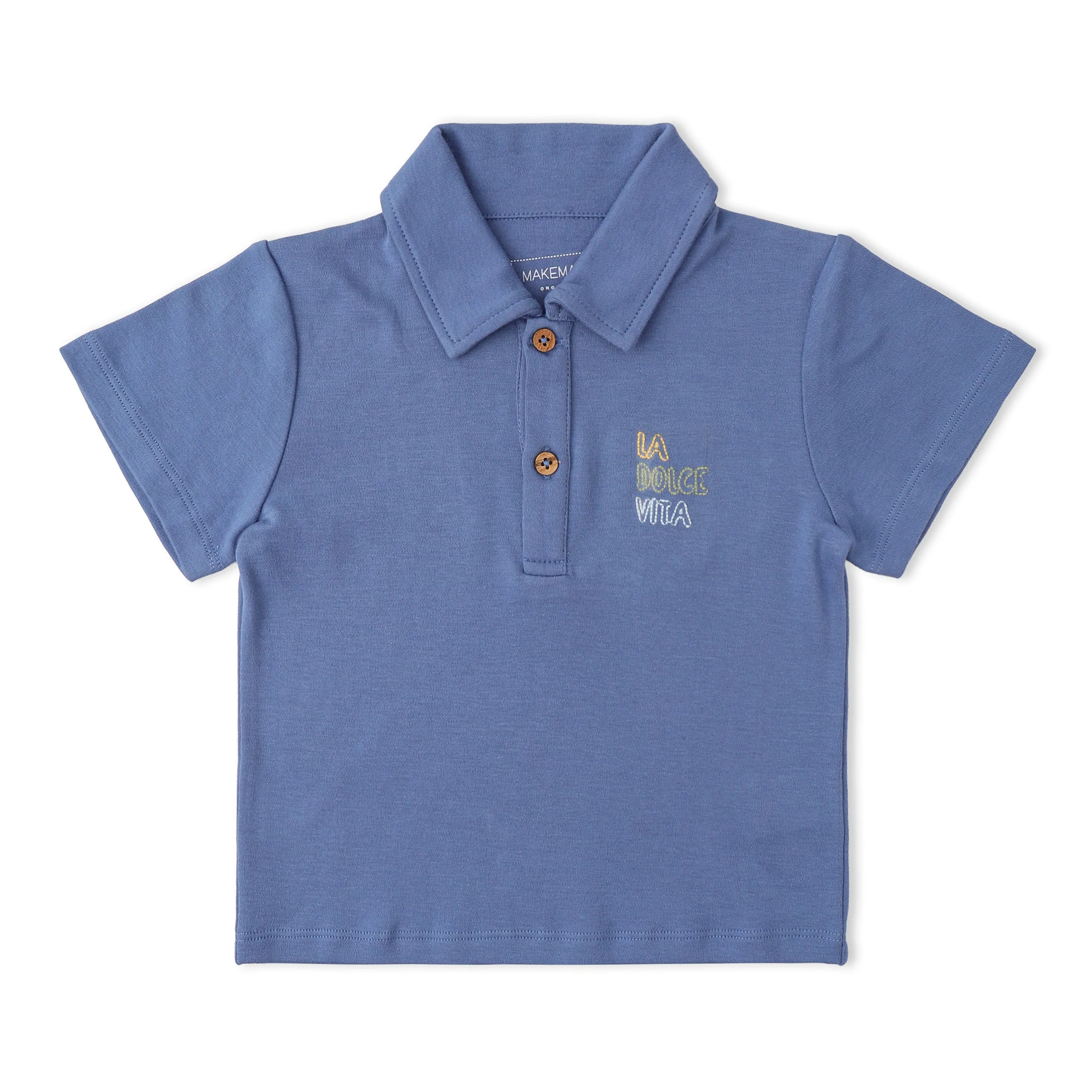 Organic Polo Shirt & Shorts Set - Slate - Image 4