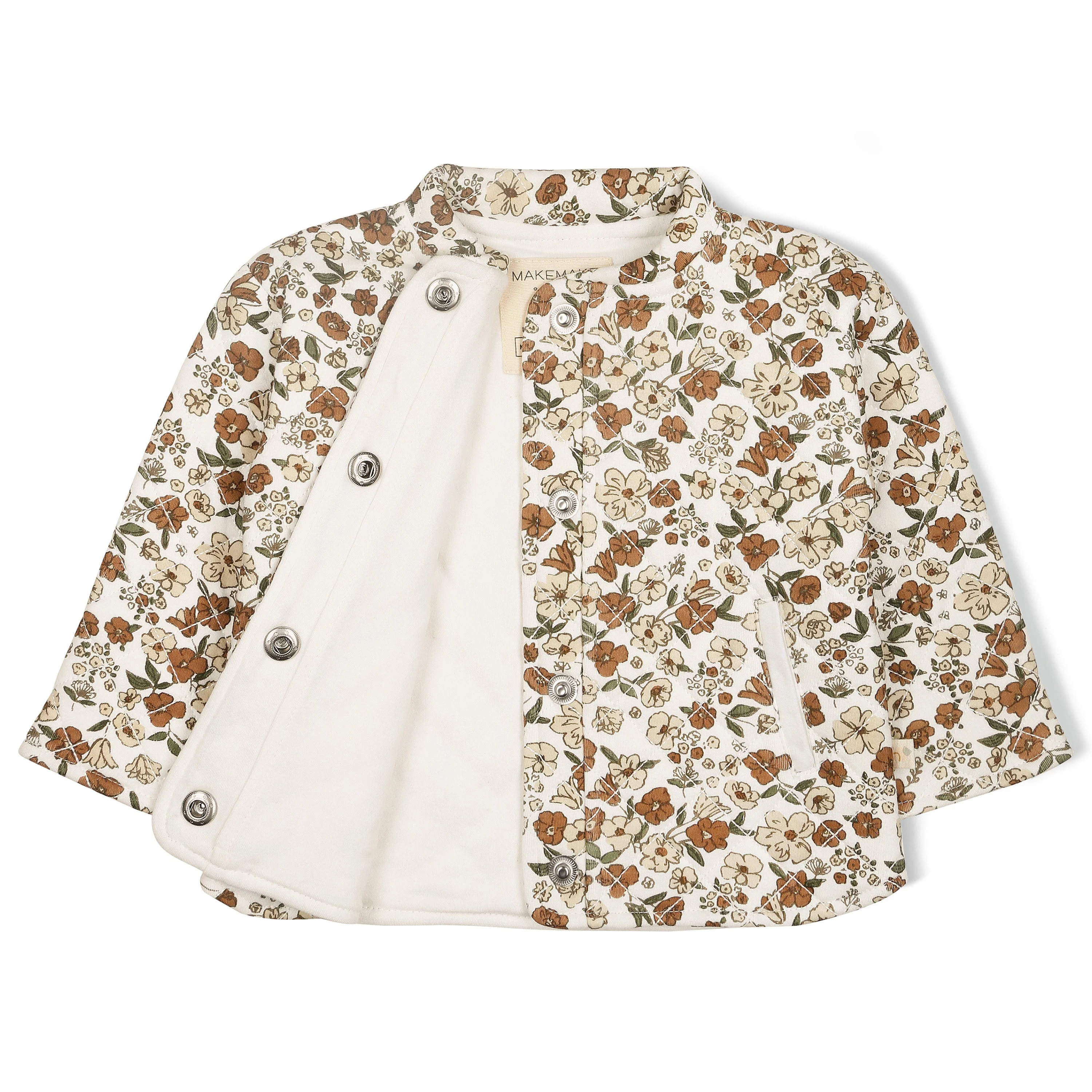 Organic Quilted Button Jacket - Daffodil - Image 2