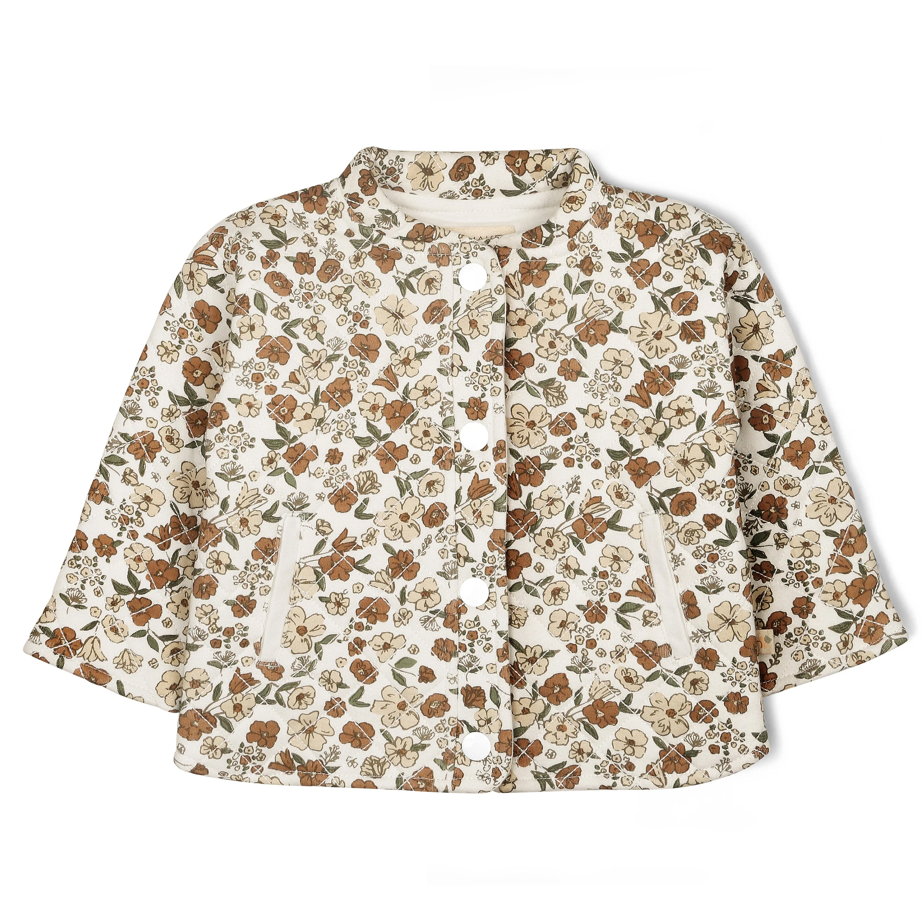 Organic Quilted Button Jacket - Daffodil - Image 4