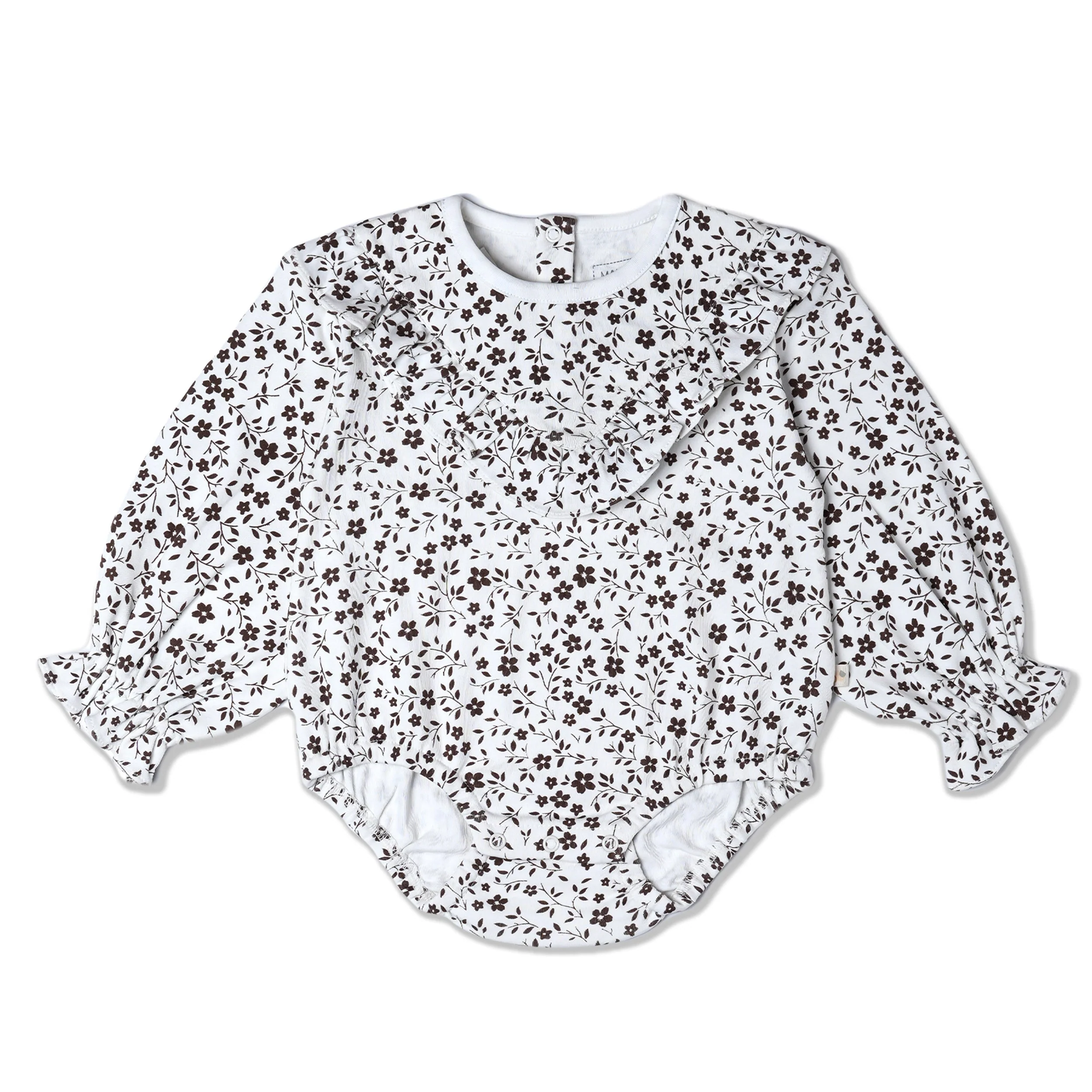 Organic Ruffle Bubble Romper - Wildvine - Image 2