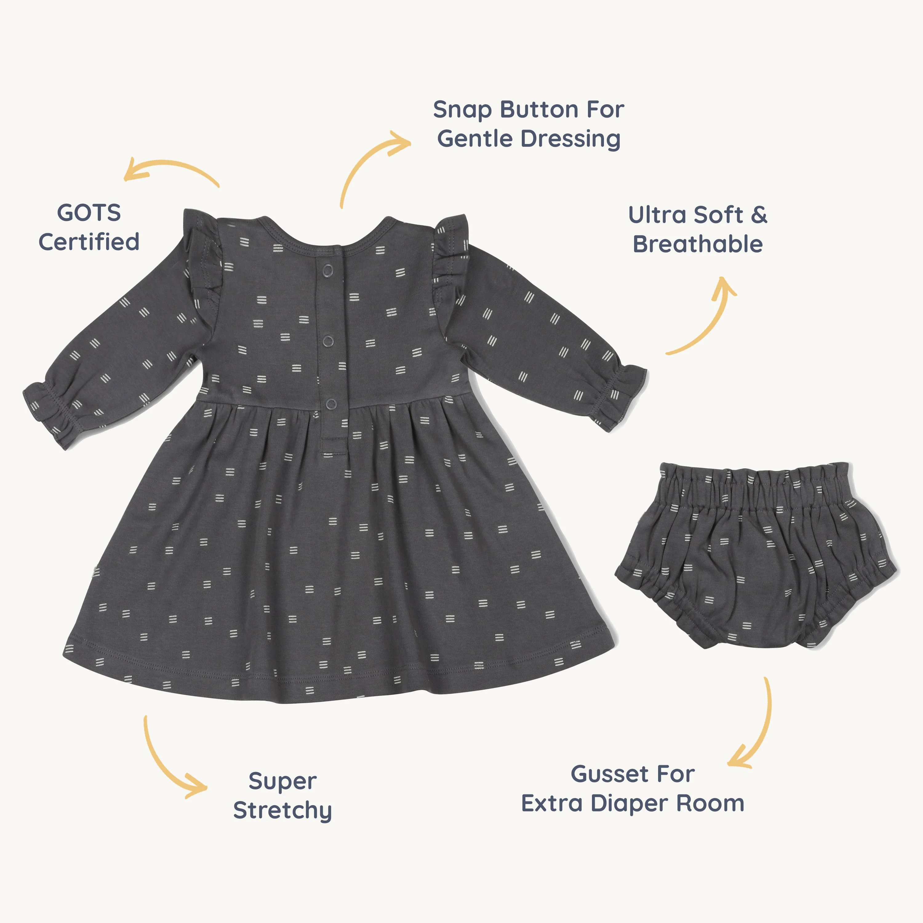 Organic Ruffle Dress - Tribe - Image 5