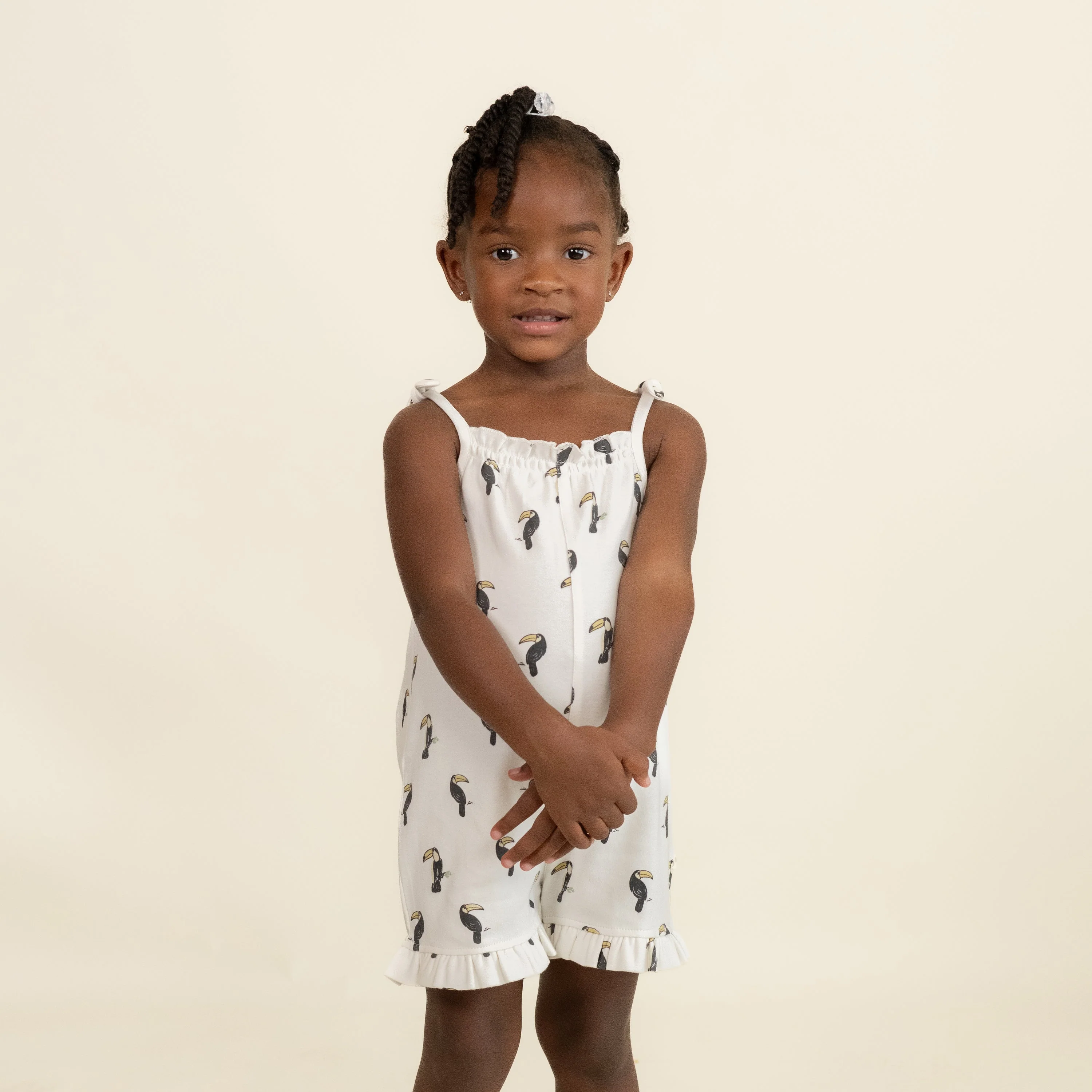 Organic Ruffle Jumpsuit - Toucan - Image 3