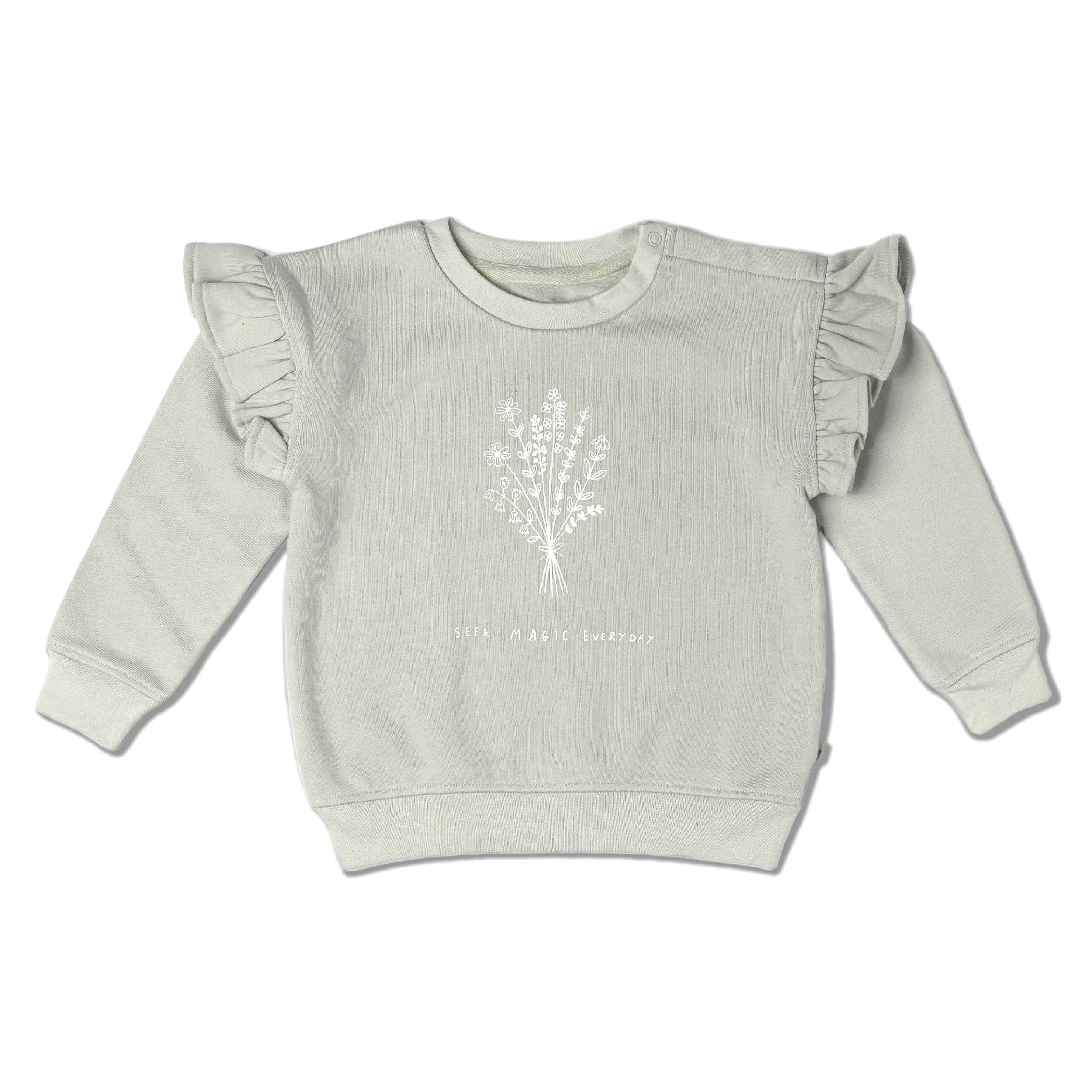 Organic Fleece Ruffle Sleeve Sweatshirt - Magic - Image 2