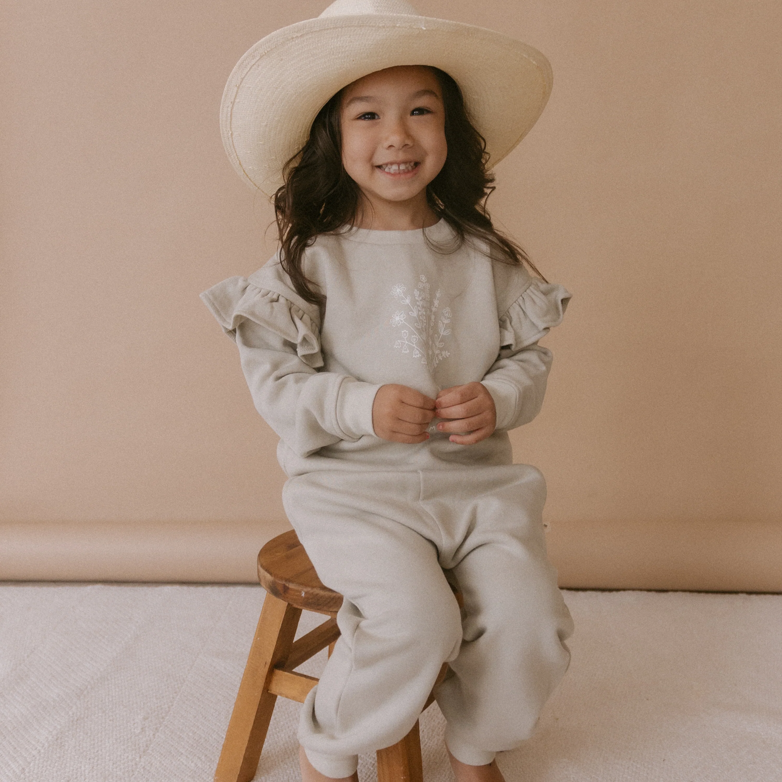 Organic Fleece Ruffle Sleeve Sweatshirt - Magic - Image 3