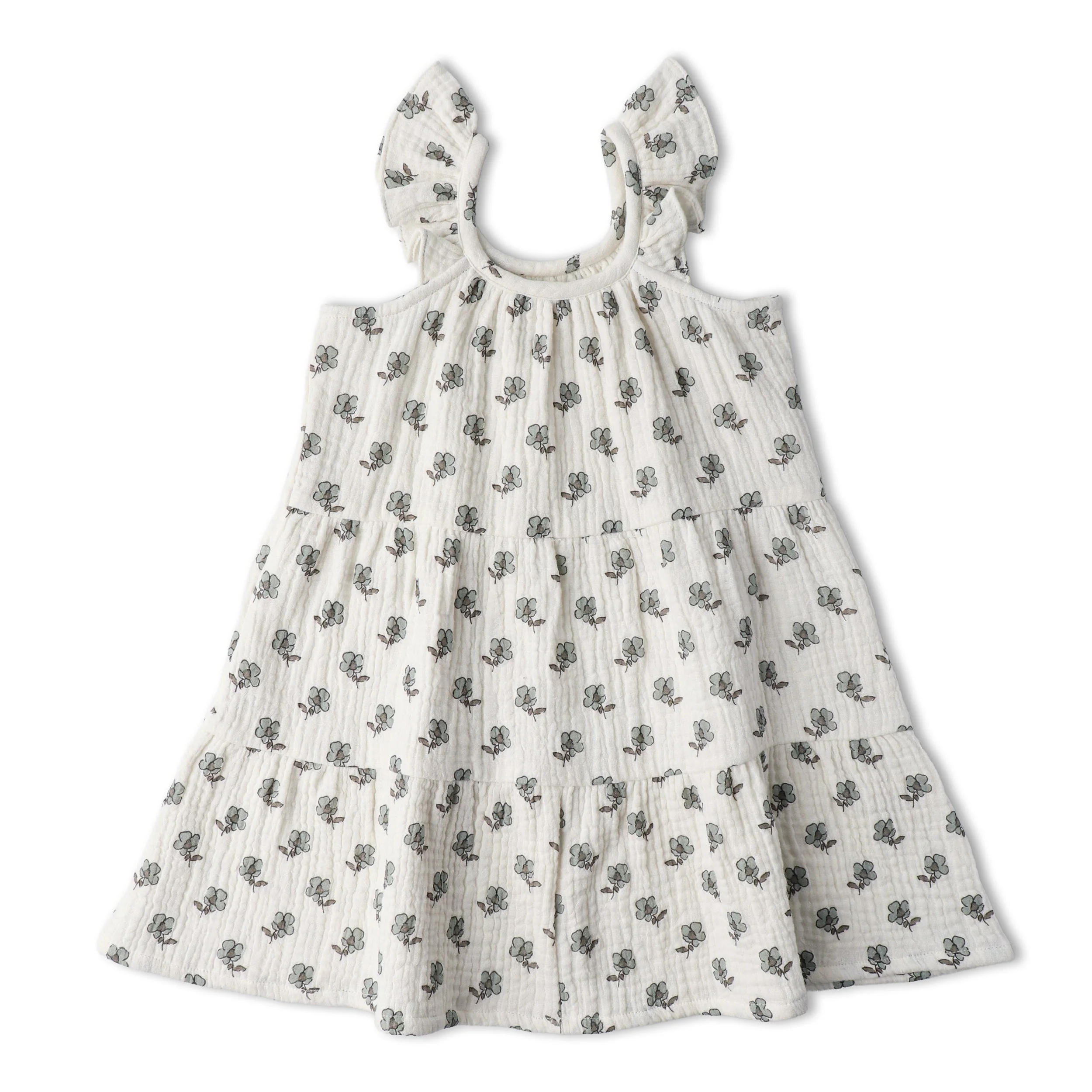 Organic Ruffle Tiered Dress - Poppy - Image 2