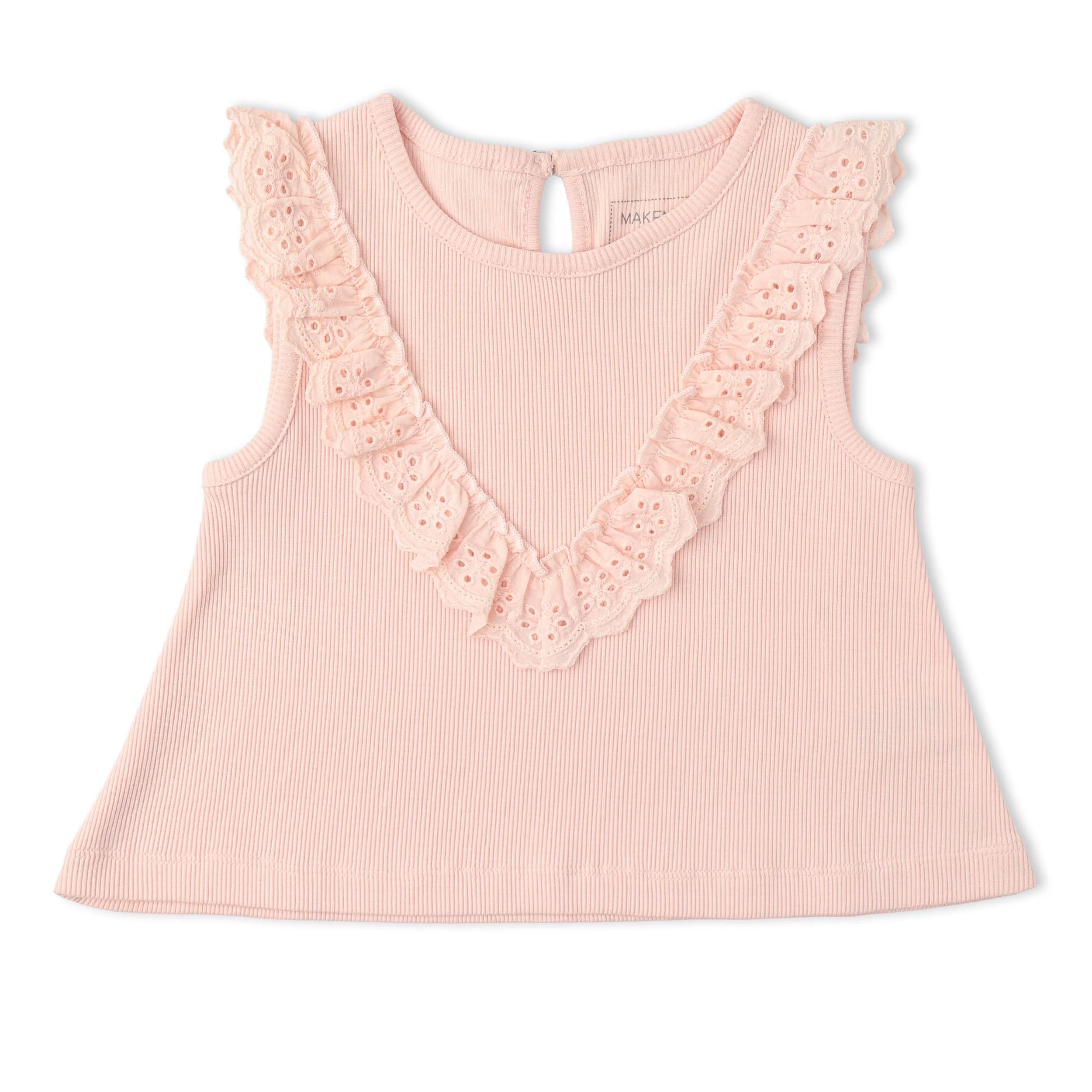Organic Ruffle Top & Shorts Set - Blush - Image 6