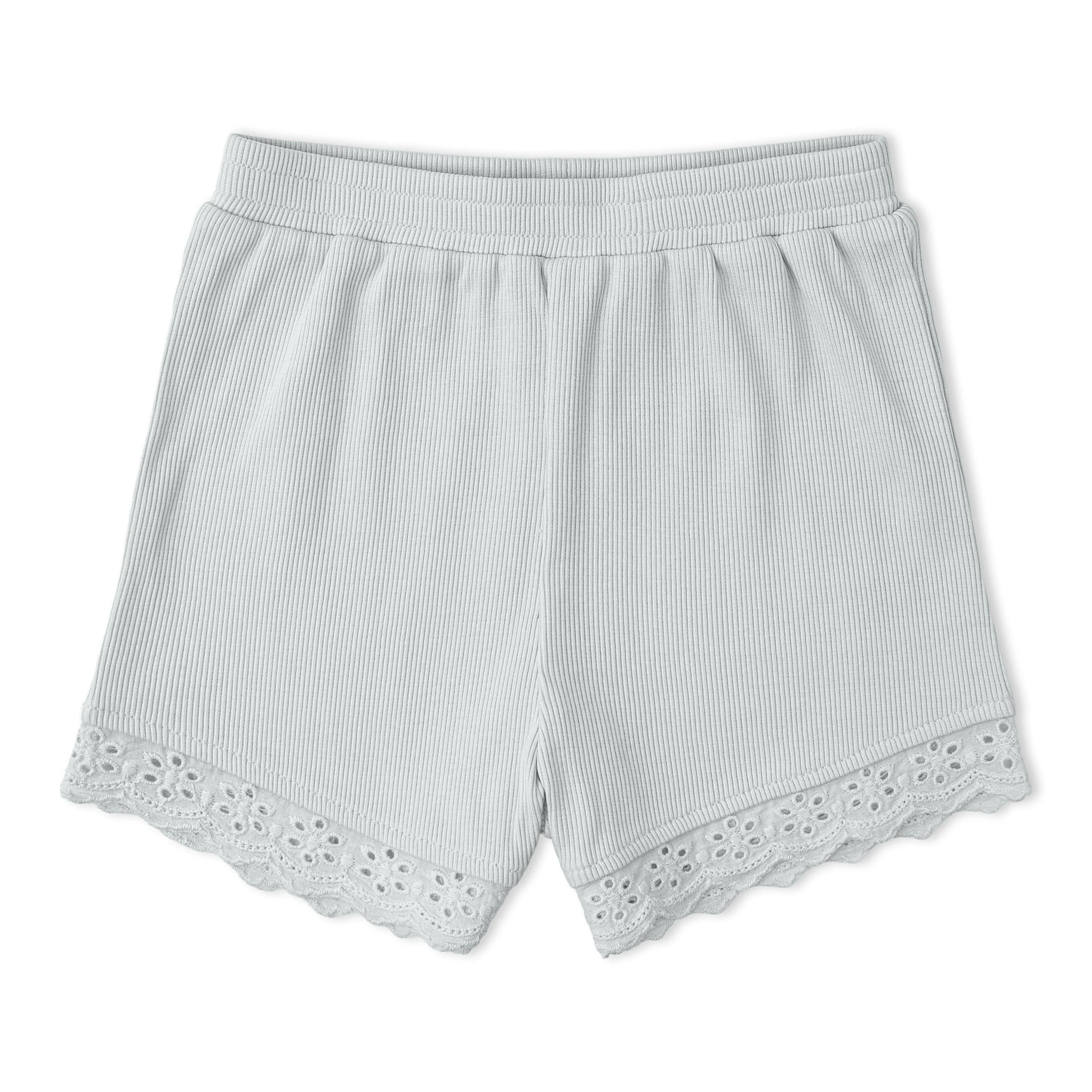 Organic Ruffle Top & Shorts Set - Fog - Image 5