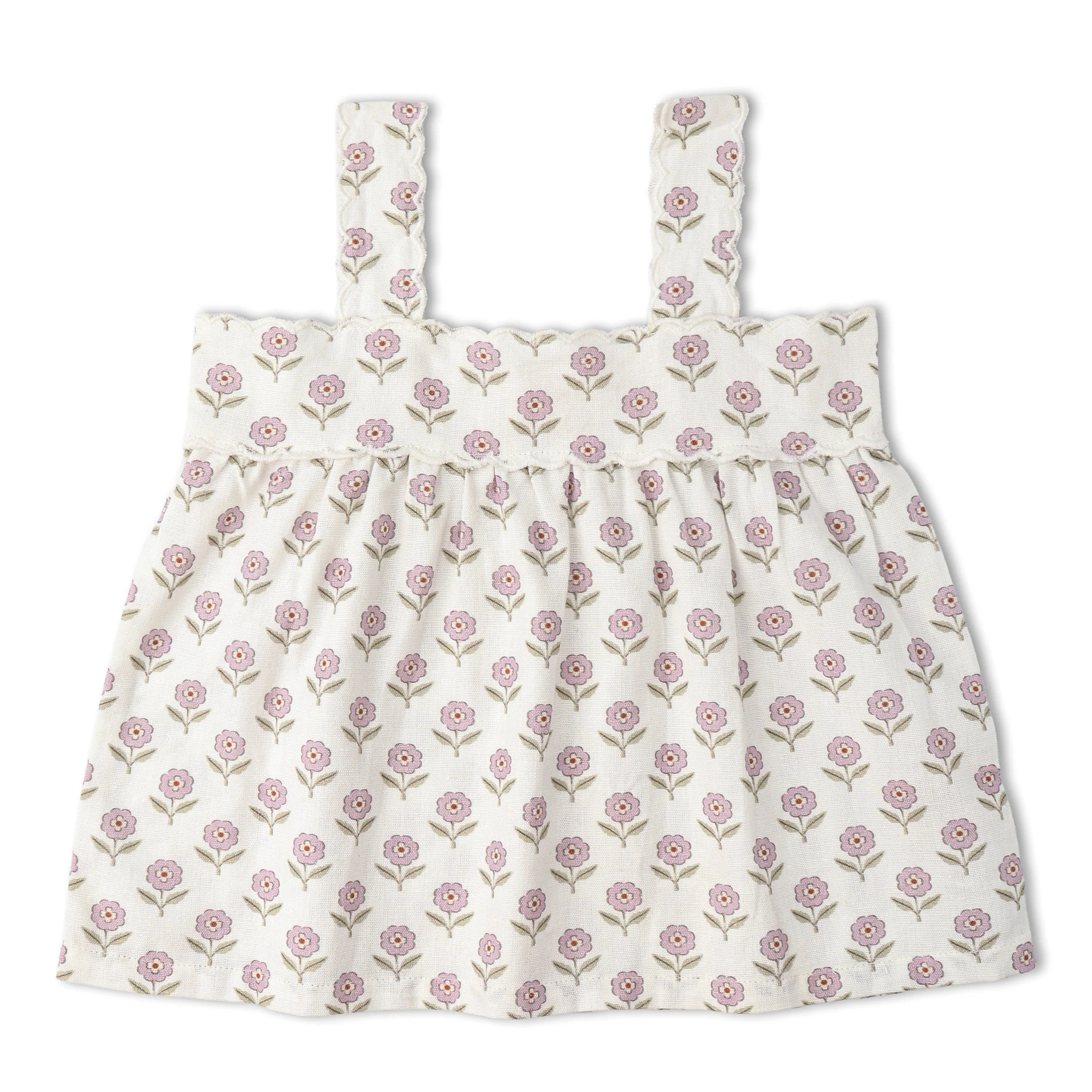 Organic Scalloped Top & Bloomers Set - Lavender - Image 5