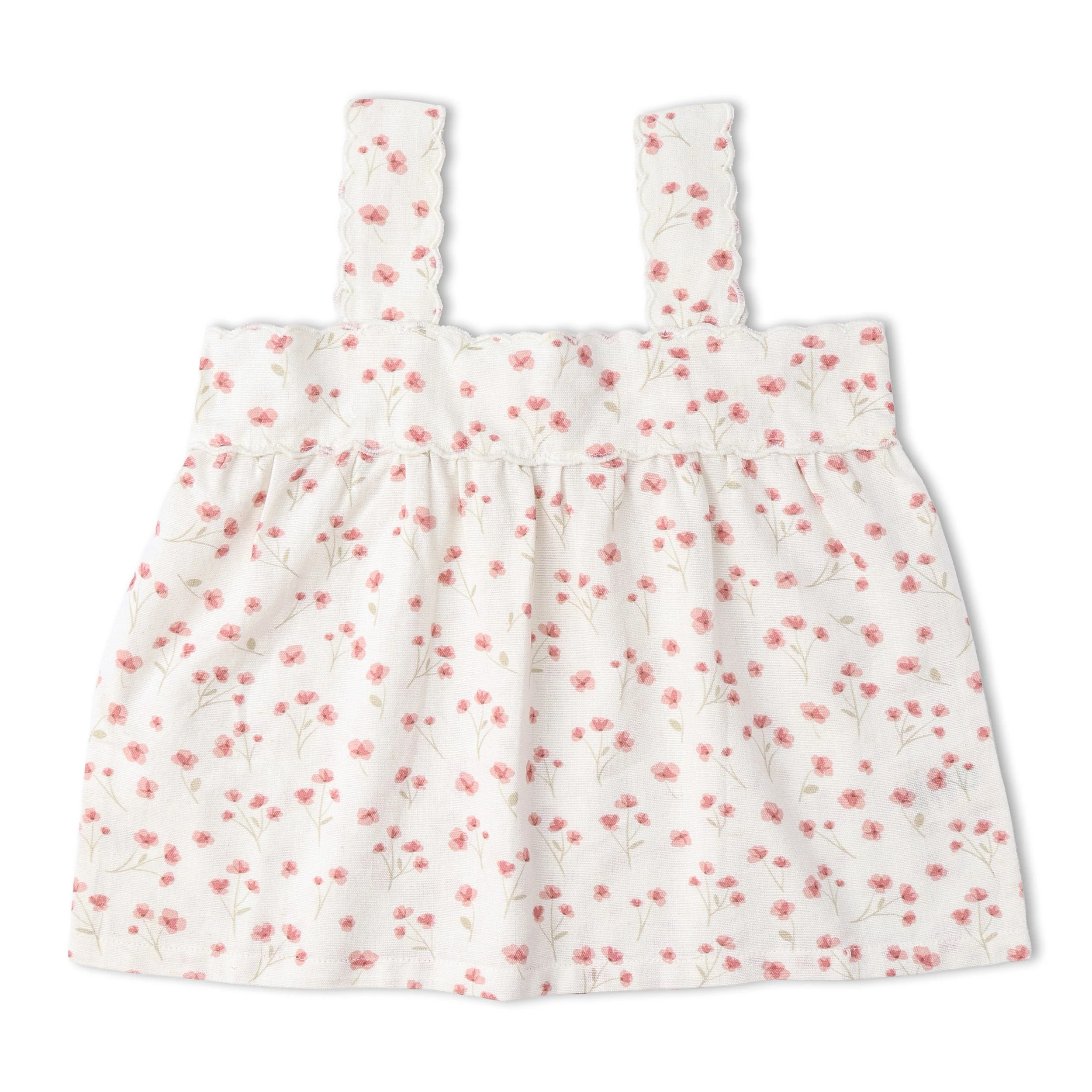Organic Scalloped Top & Bloomers Set - Pink Bloom - Image 4