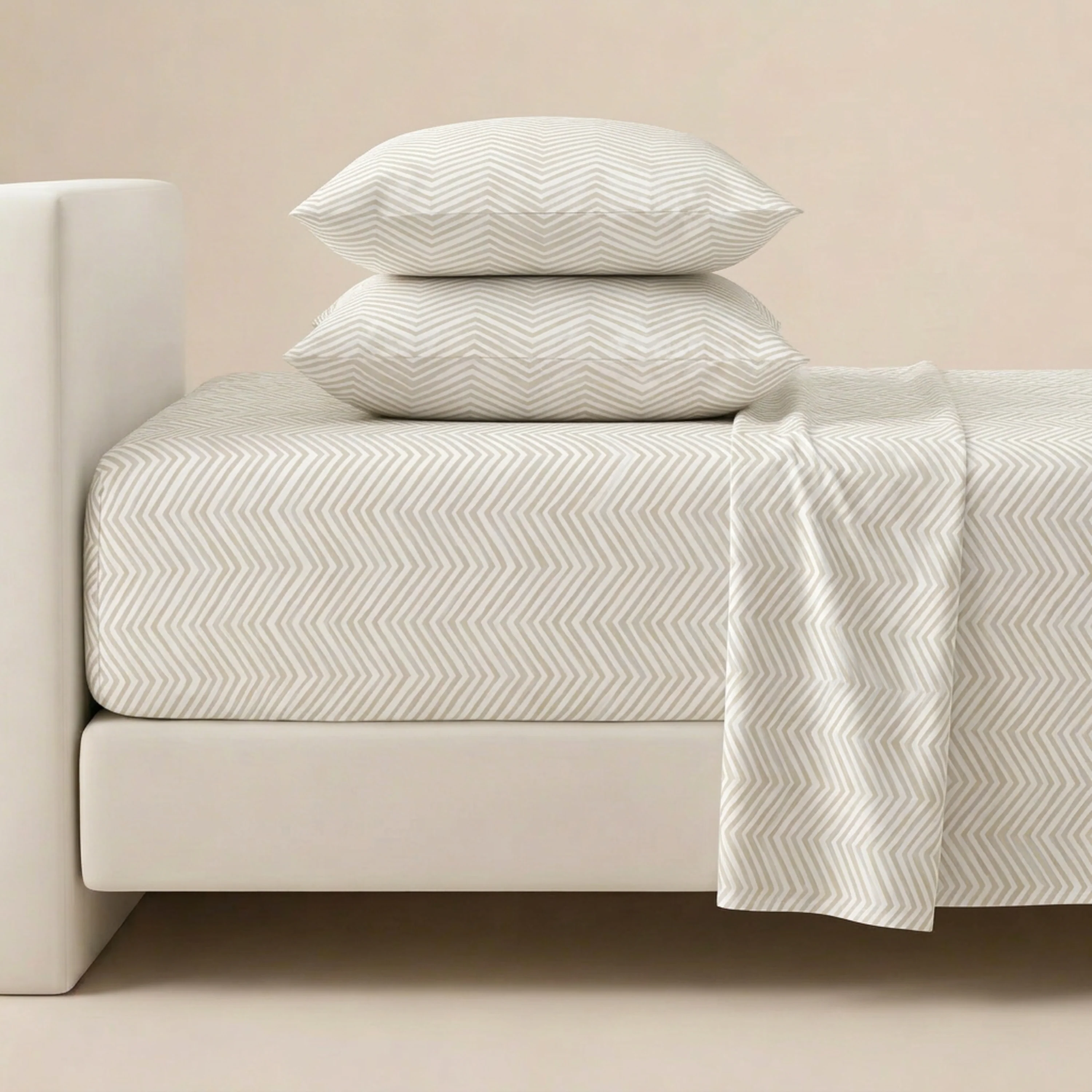 Organic Cotton Sheet Set - Herringbone - Image 9