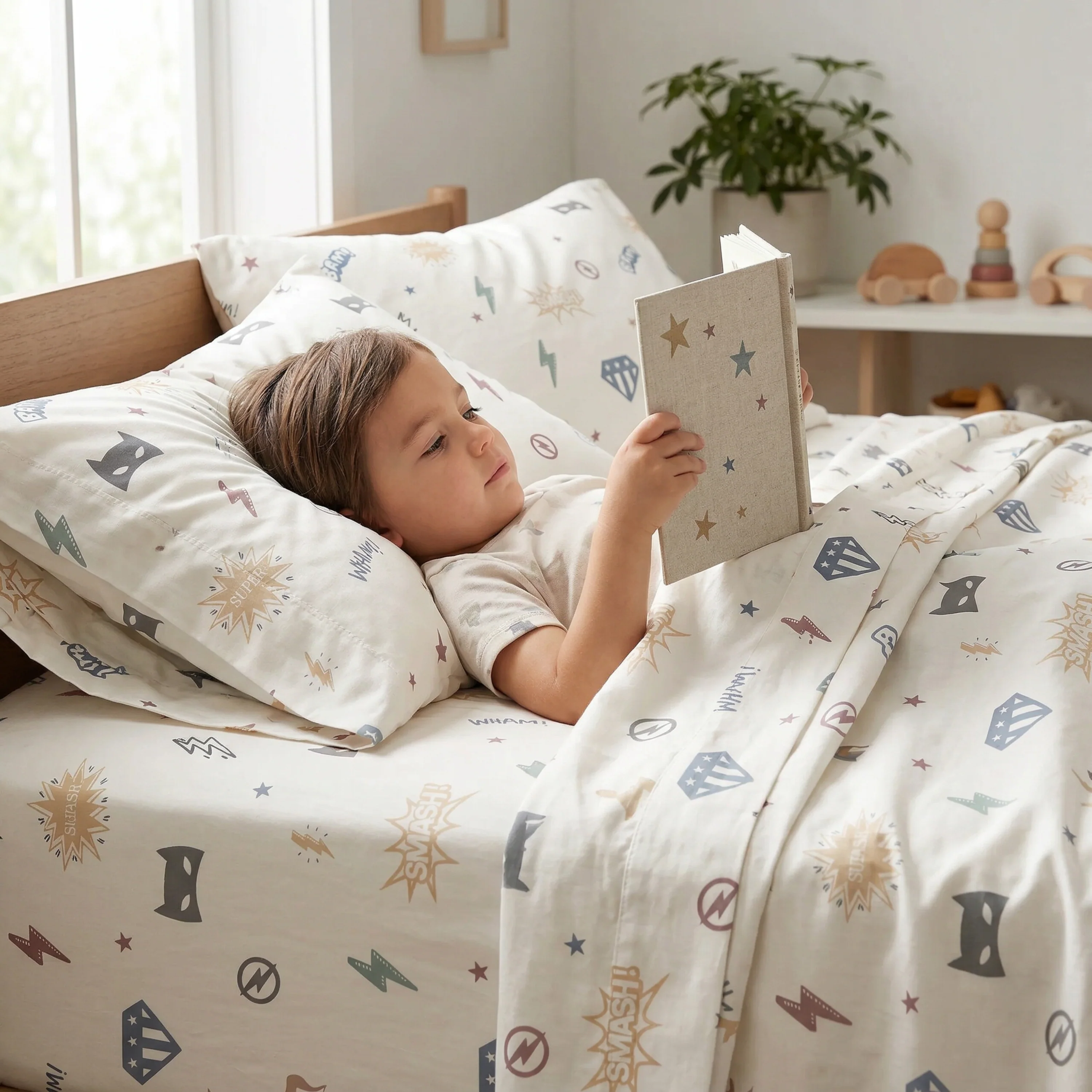 Organic Cotton Sheet Set - Mighty Heros - Image 7