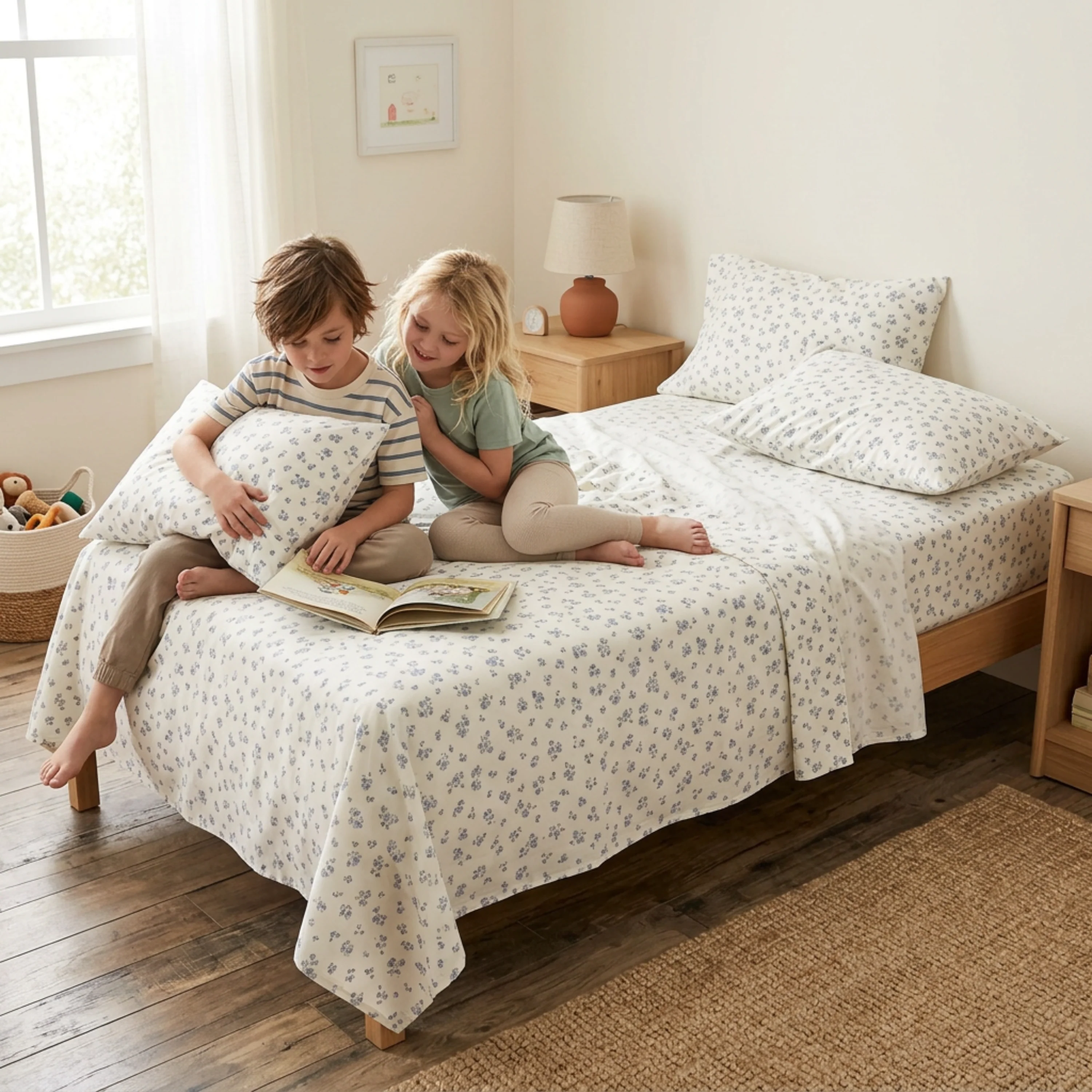 Organic Cotton Sheet Set - Mini Roses - Image 4