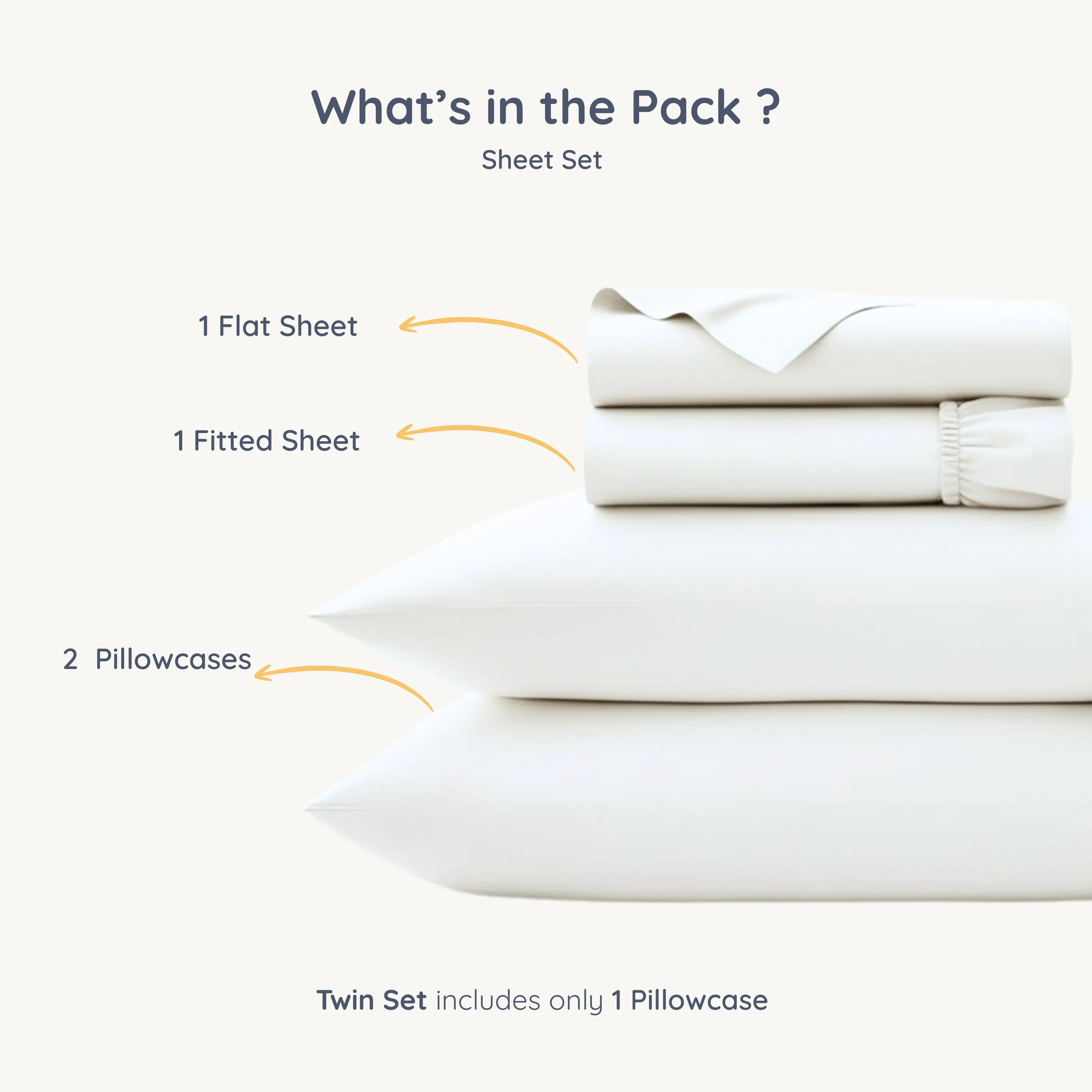 Organic Cotton Sheet Set - Ivory - Image 9