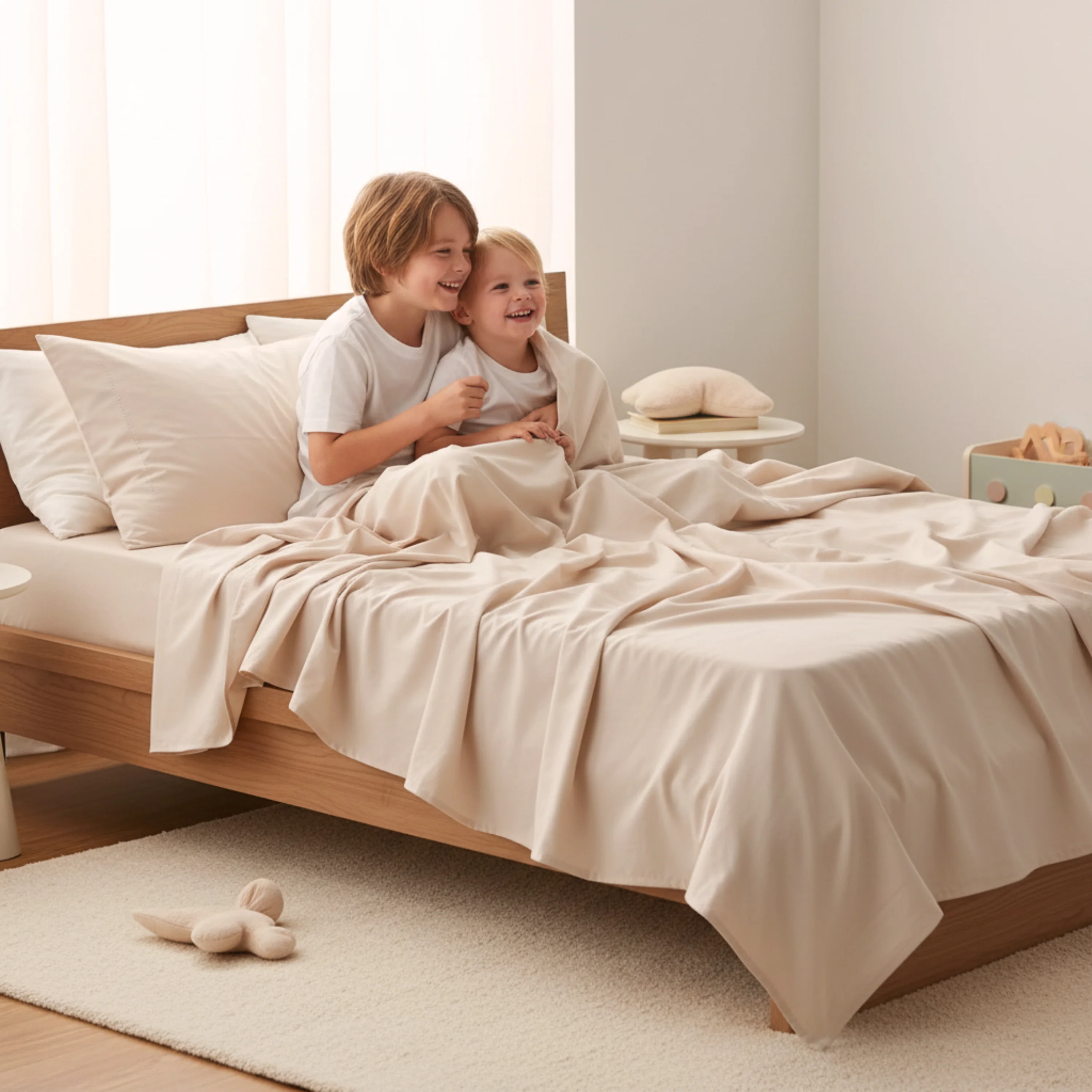 Organic Cotton Sheet Set - Taupe - Image 4