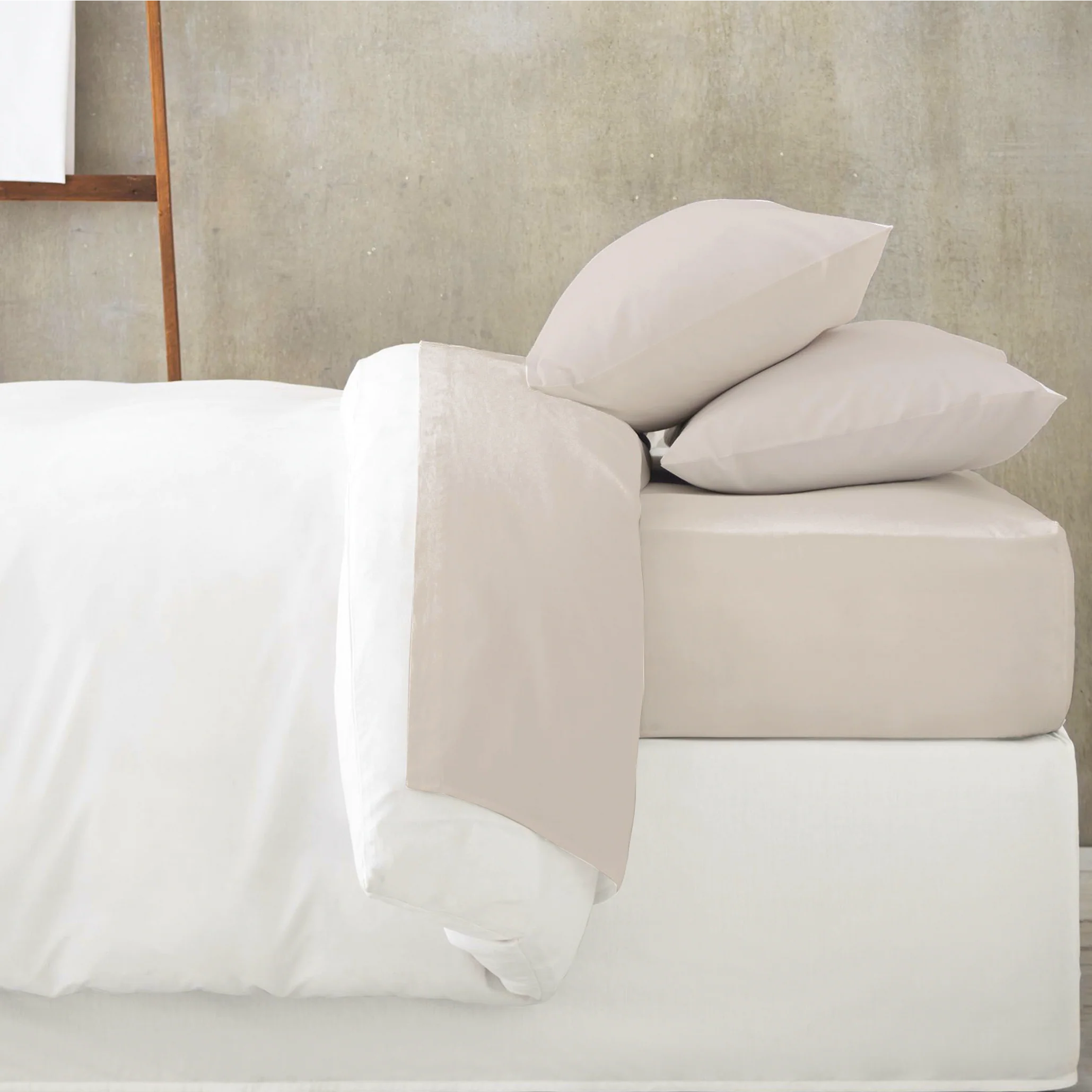 Organic Cotton Sheet Set - Taupe - Image 9