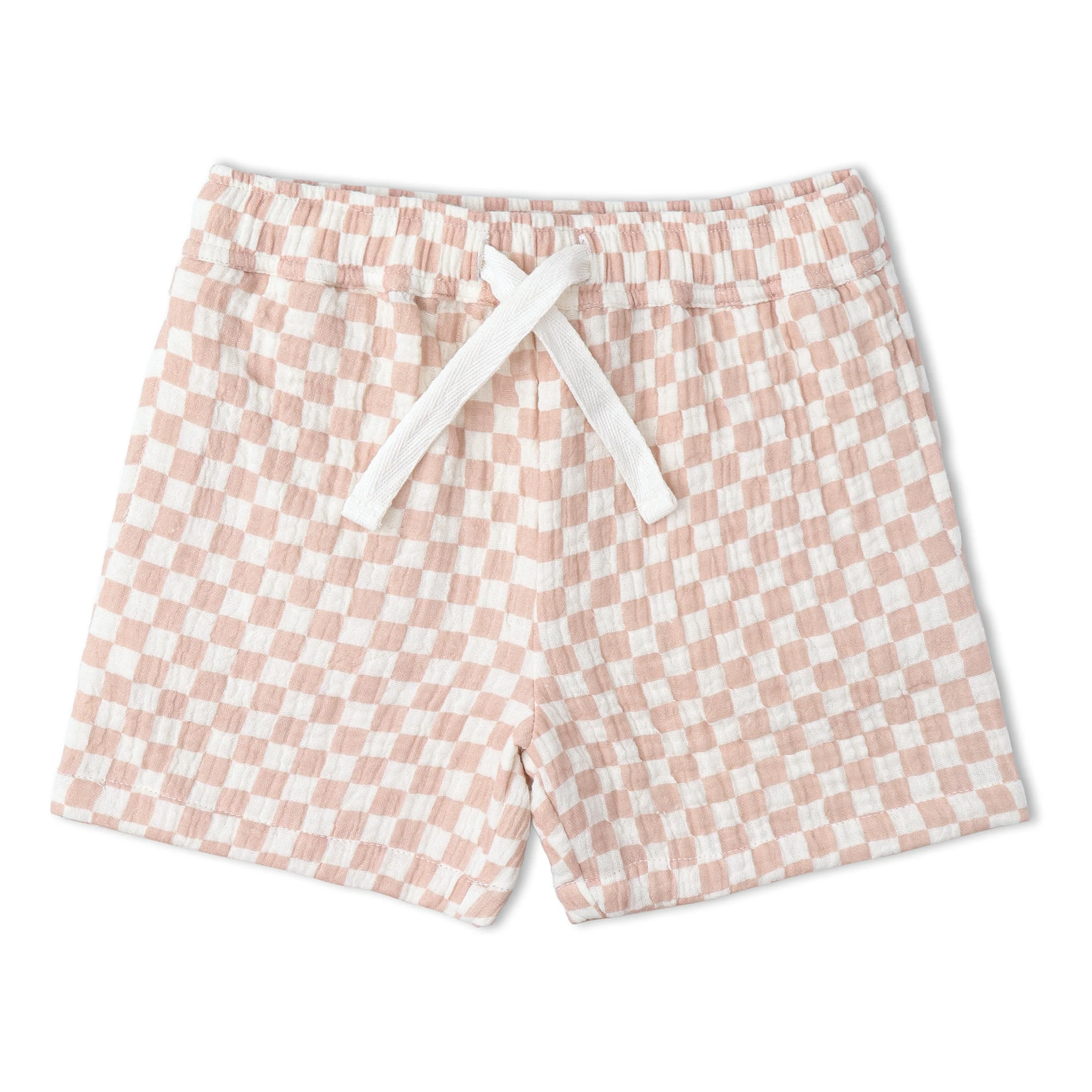 Organic Shirt & Shorts Set - Brick Checks - Image 6