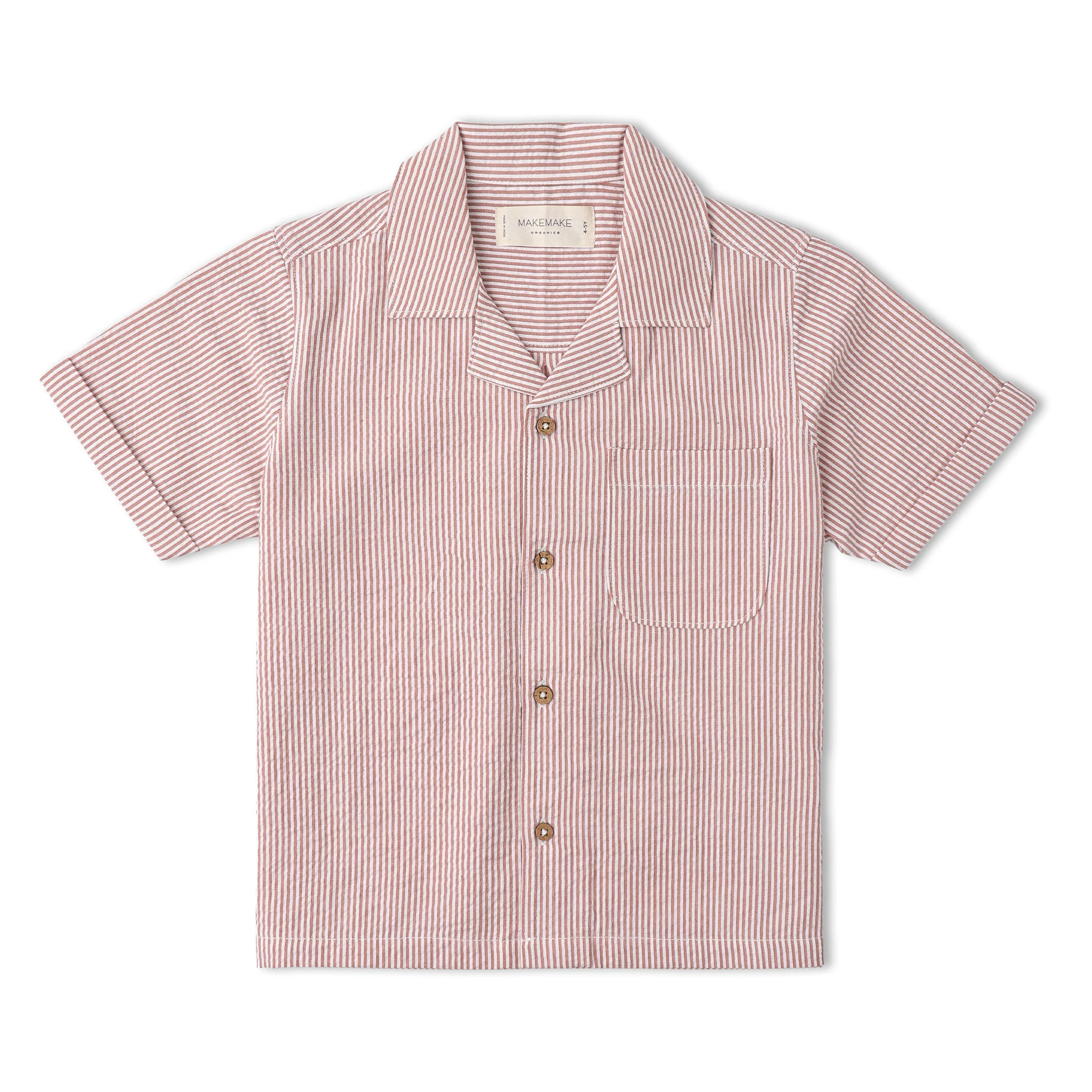 Organic Shirt & Shorts Set - Coral Stripes - Image 6