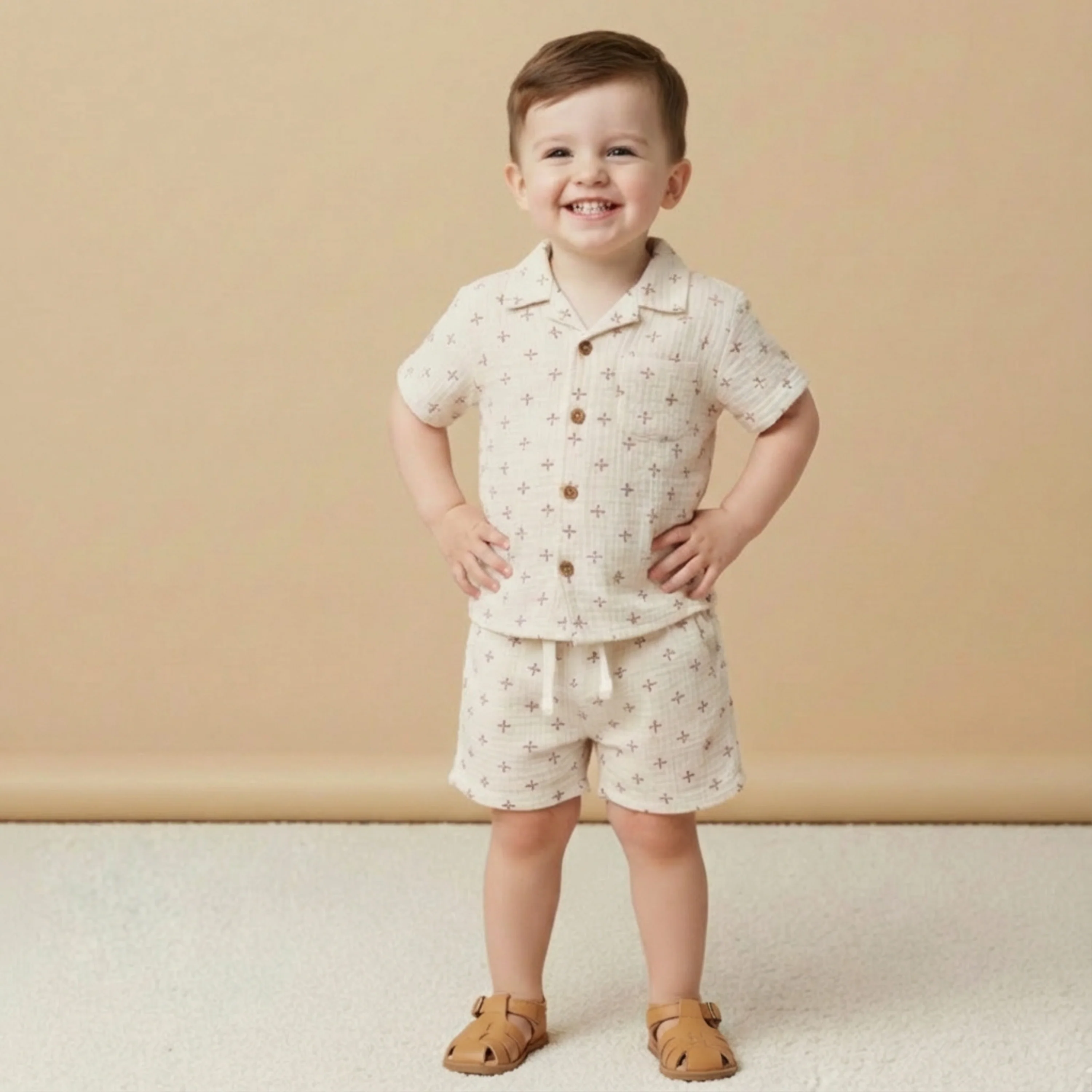 Organic Shirt & Shorts Set - Cross - Image 7