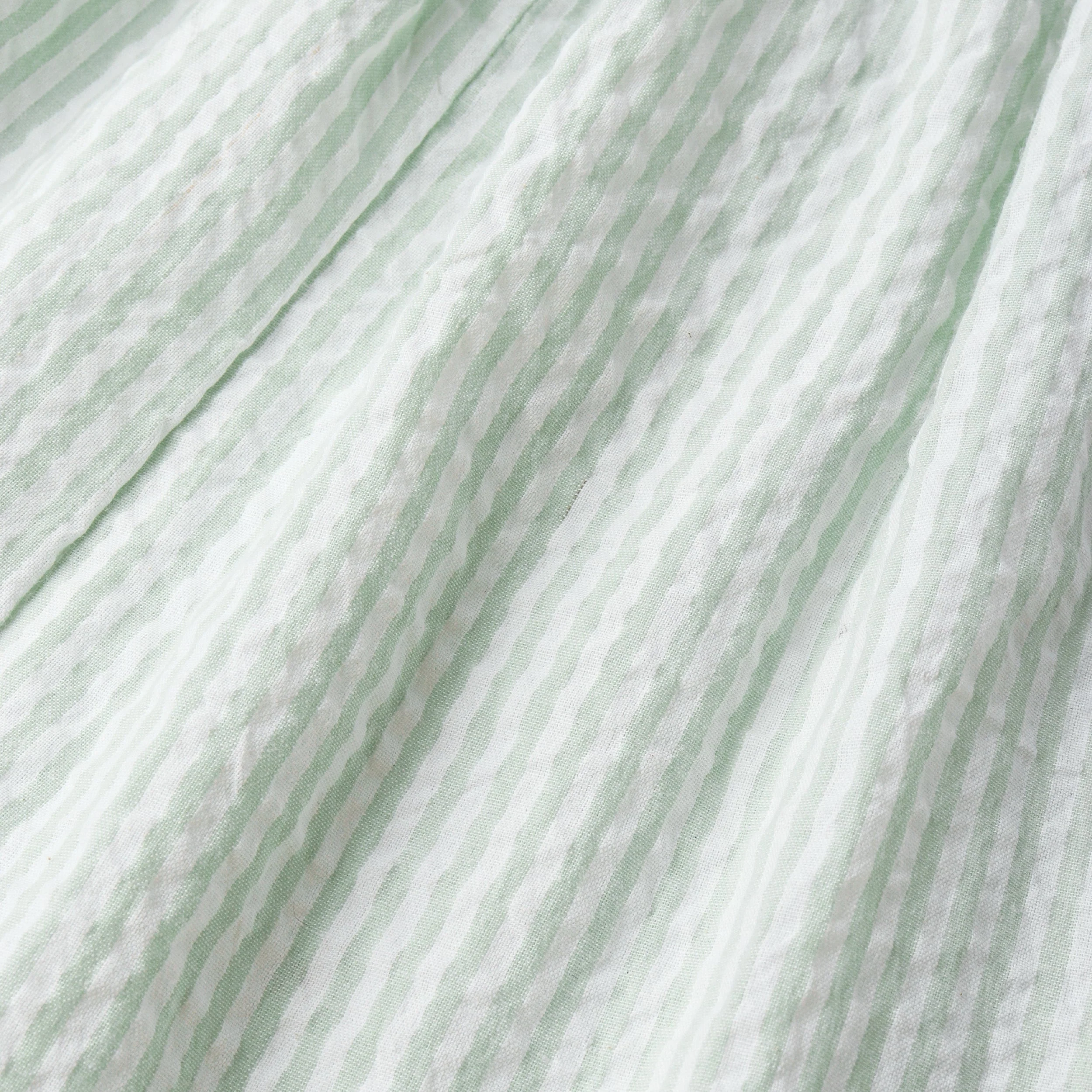 Organic Short Bubble Romper - Basil Stripes - Image 5